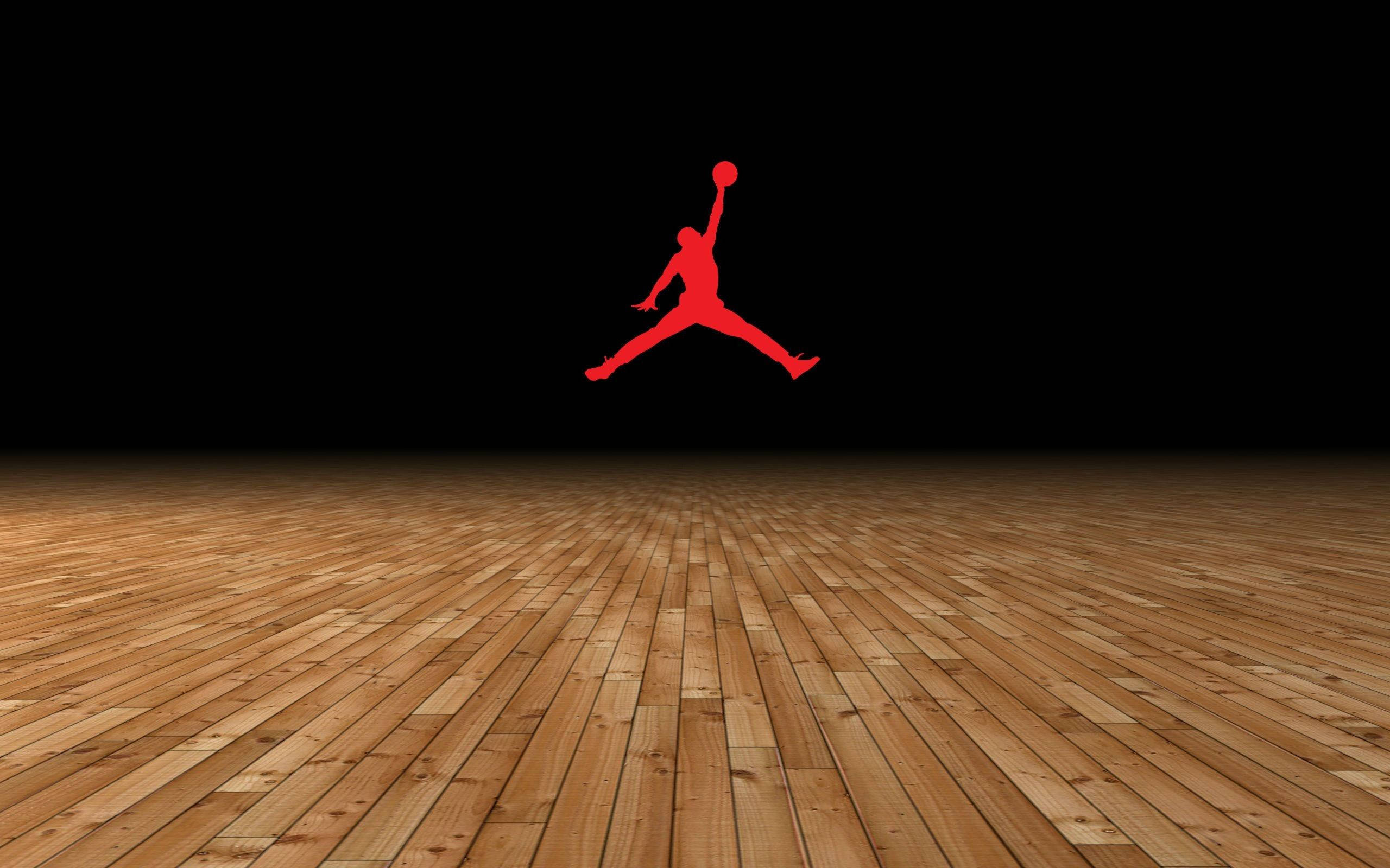 Air Jordan, Wood Design, red Jordan logo, 2K Desktop Wallpaper