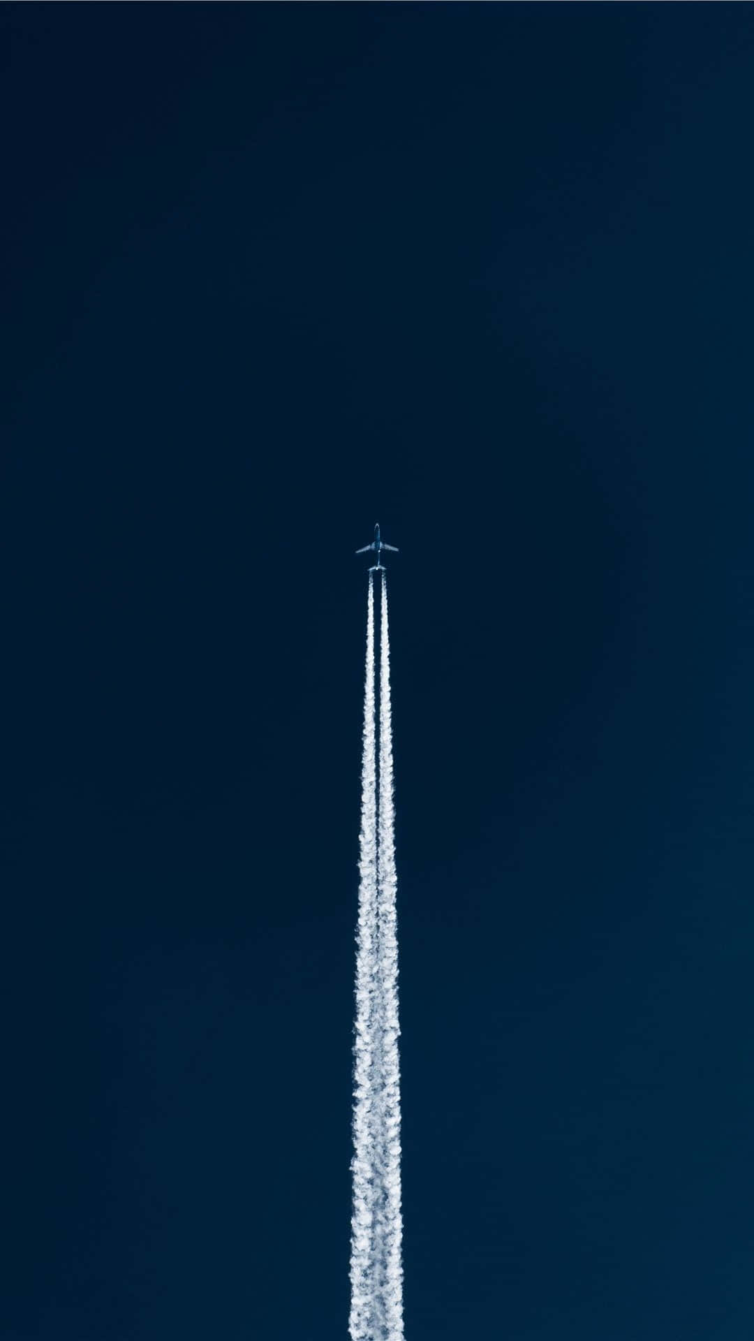 jet, contrail, blue sky, Full HD Phone Wallpaper