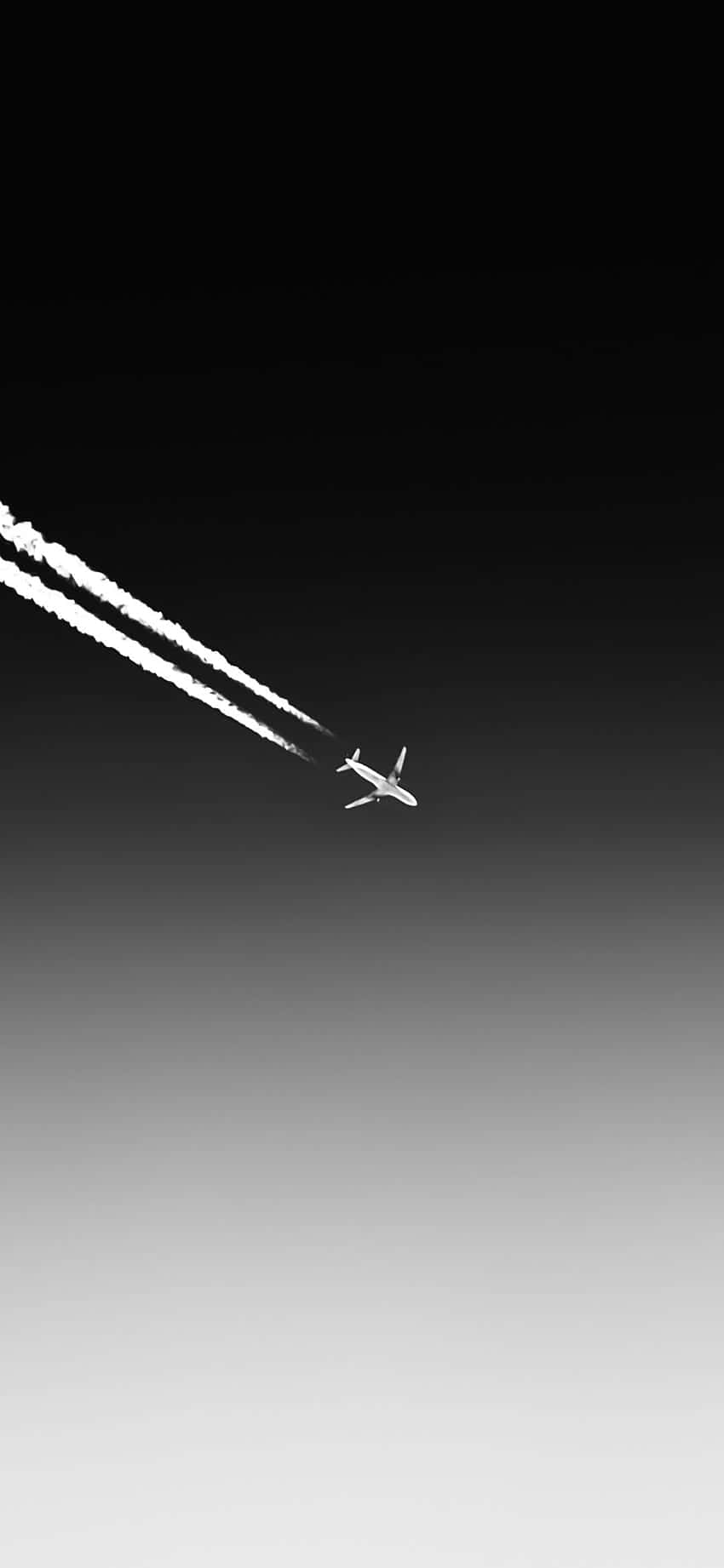 jet, contrail, gradient sky, HD Phone Wallpaper