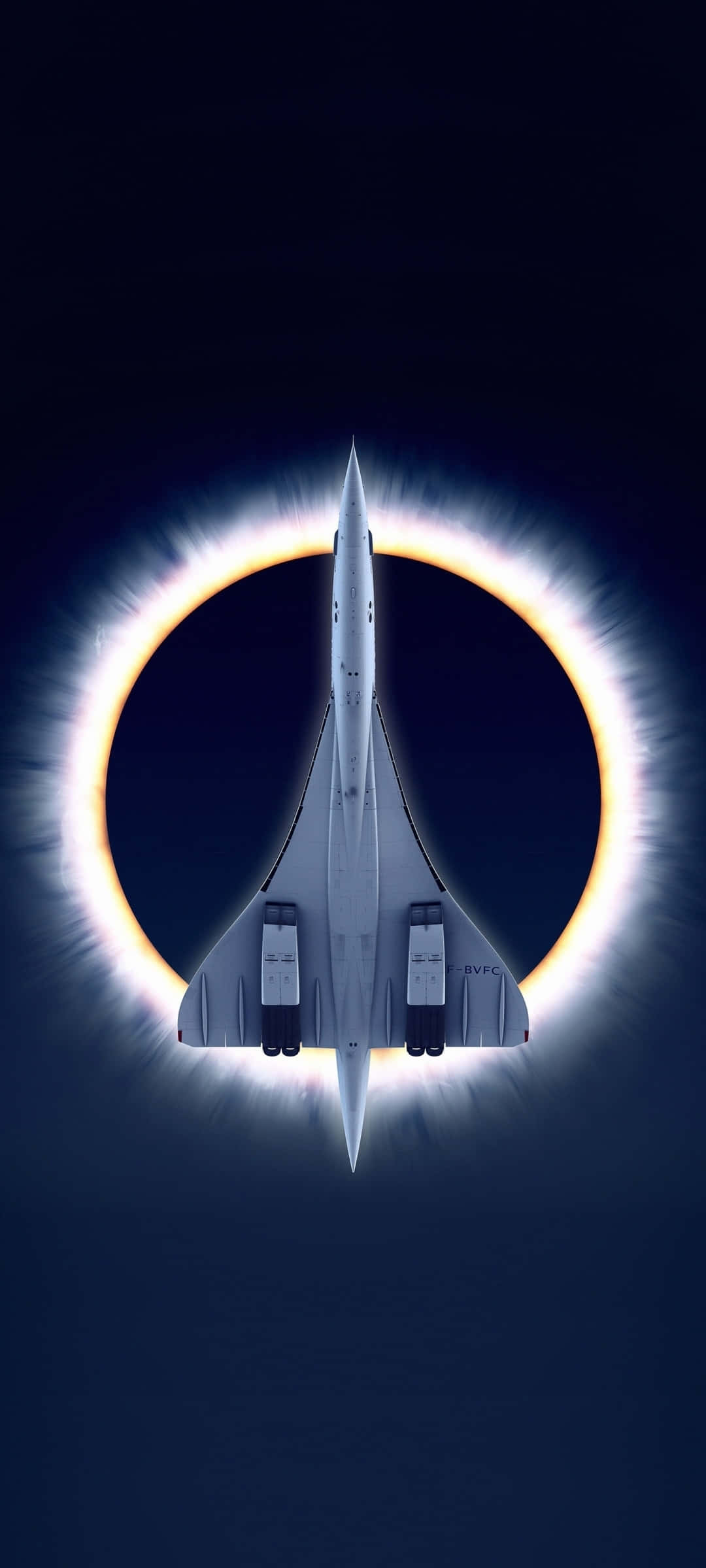 supersonic jet, eclipse, solar eclipse ring, Full HD Phone Wallpaper