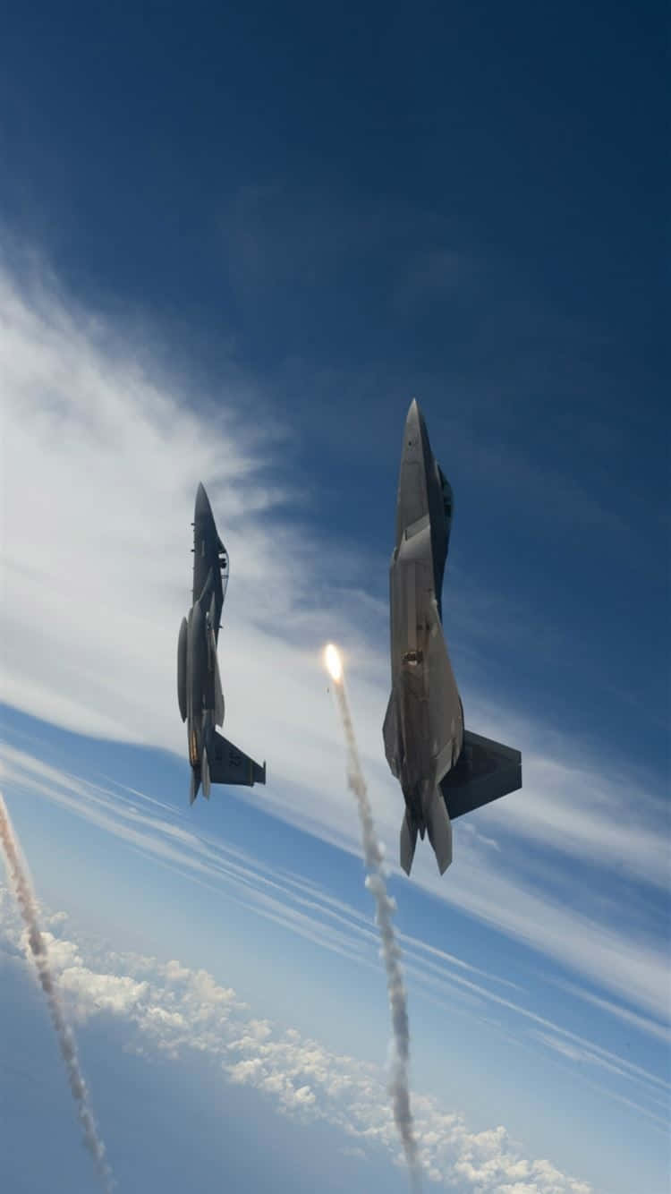 fighter jets, clear blue sky, white smoke trails, HD Phone Wallpaper