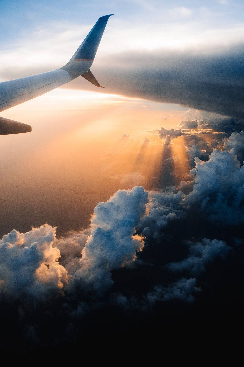 empennage, white airplane android, sunlight beams, HD Phone Wallpaper