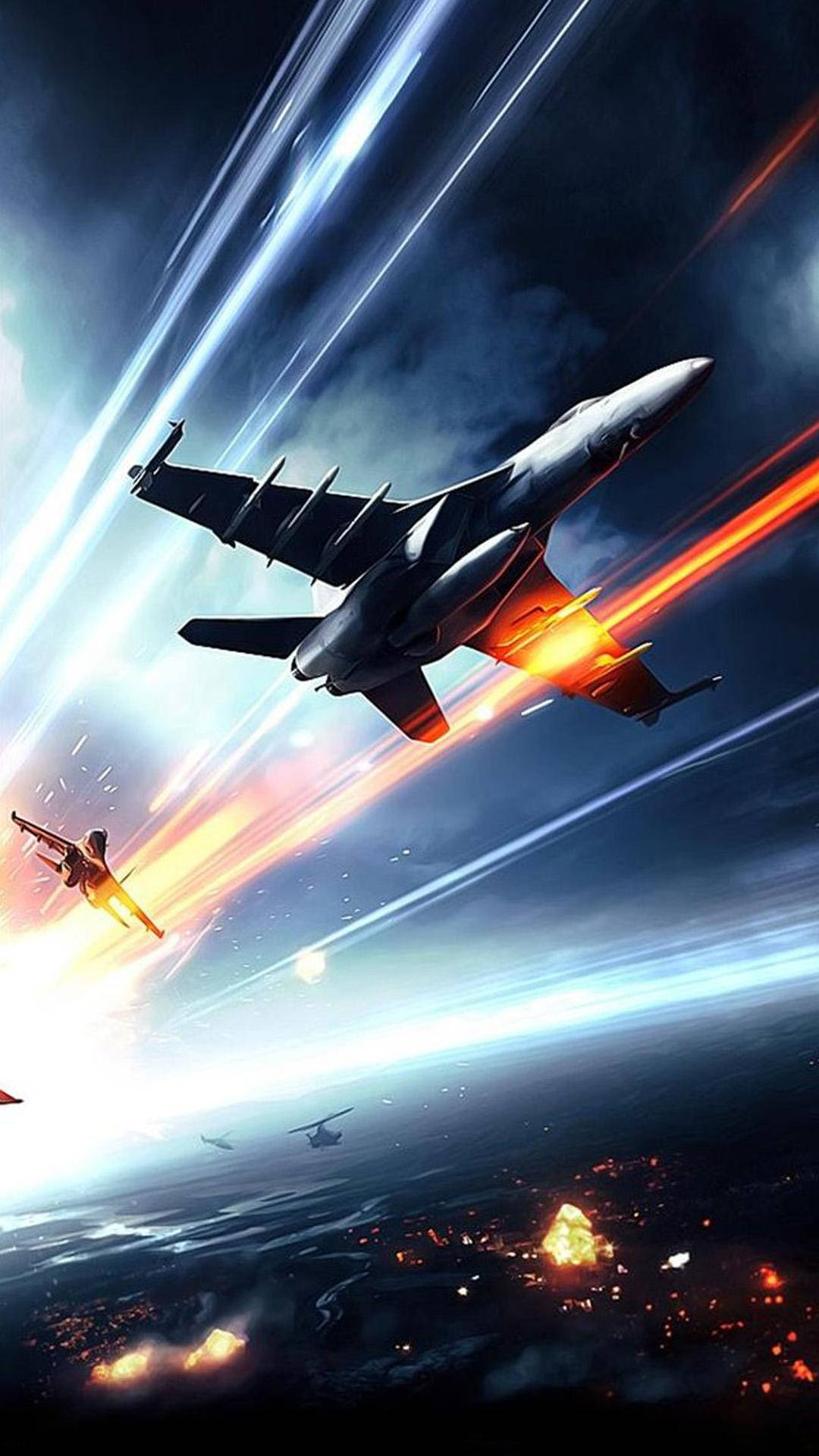 Dark Firing Airplane Android, fighter jets, stormy sky, Full HD Phone Wallpaper