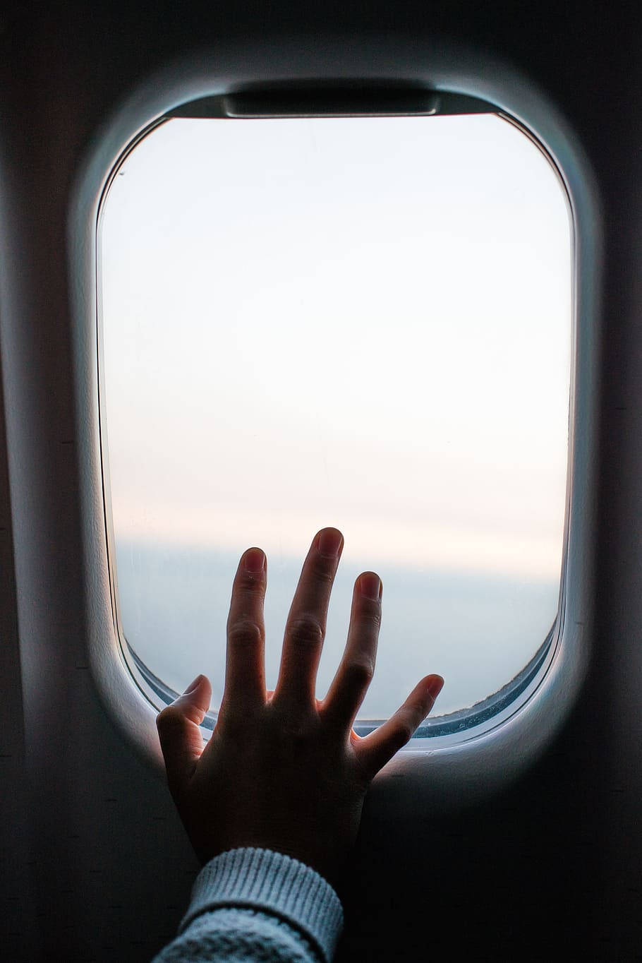 airplane window, pastel sky, dawn, HD Phone Wallpaper