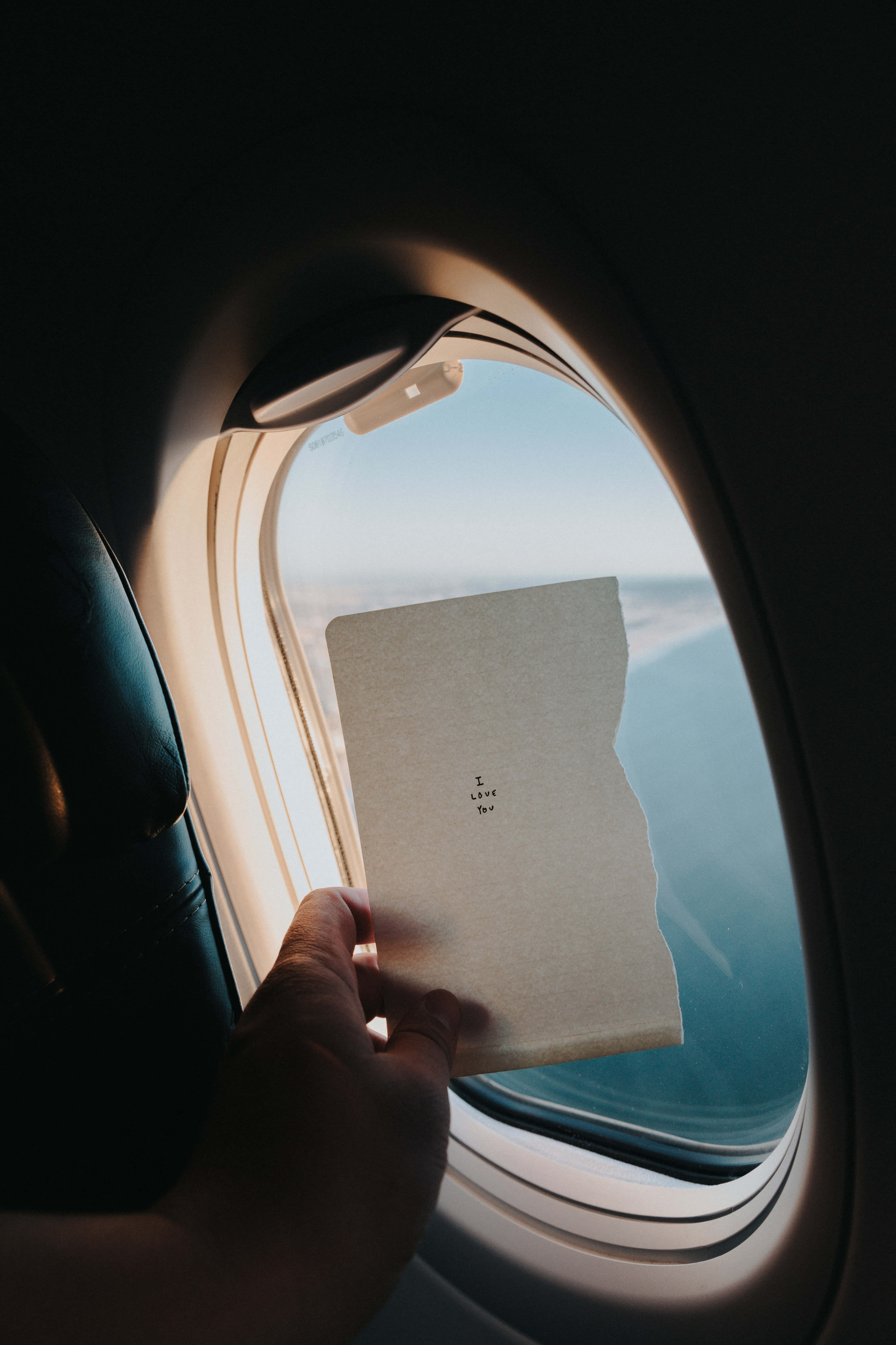 daytime window view, airplane cabin, clouds, 5K Phone Wallpaper