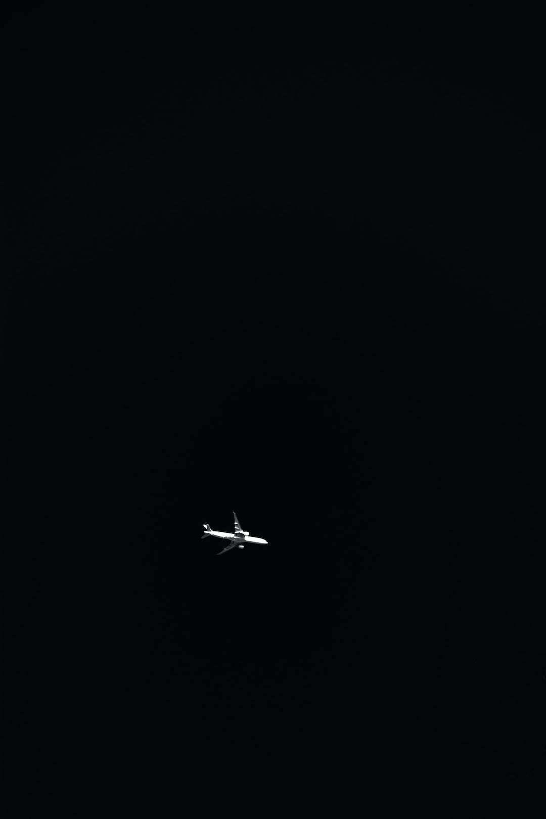 minimalist airplane, black and white, white airplane, HD Phone Wallpaper