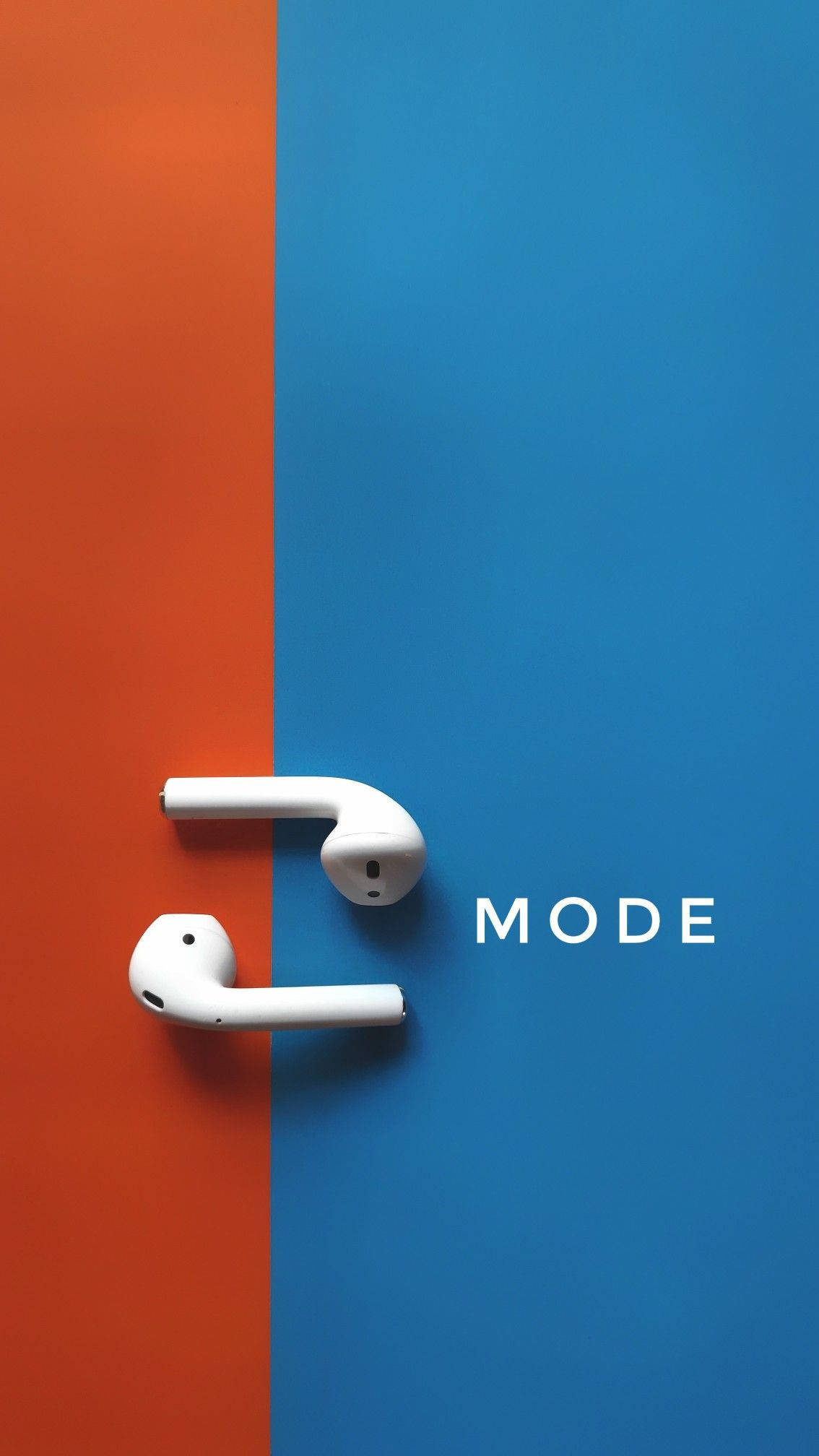 AirPods, Music Mode, white wireless earbuds, Full HD Phone Wallpaper
