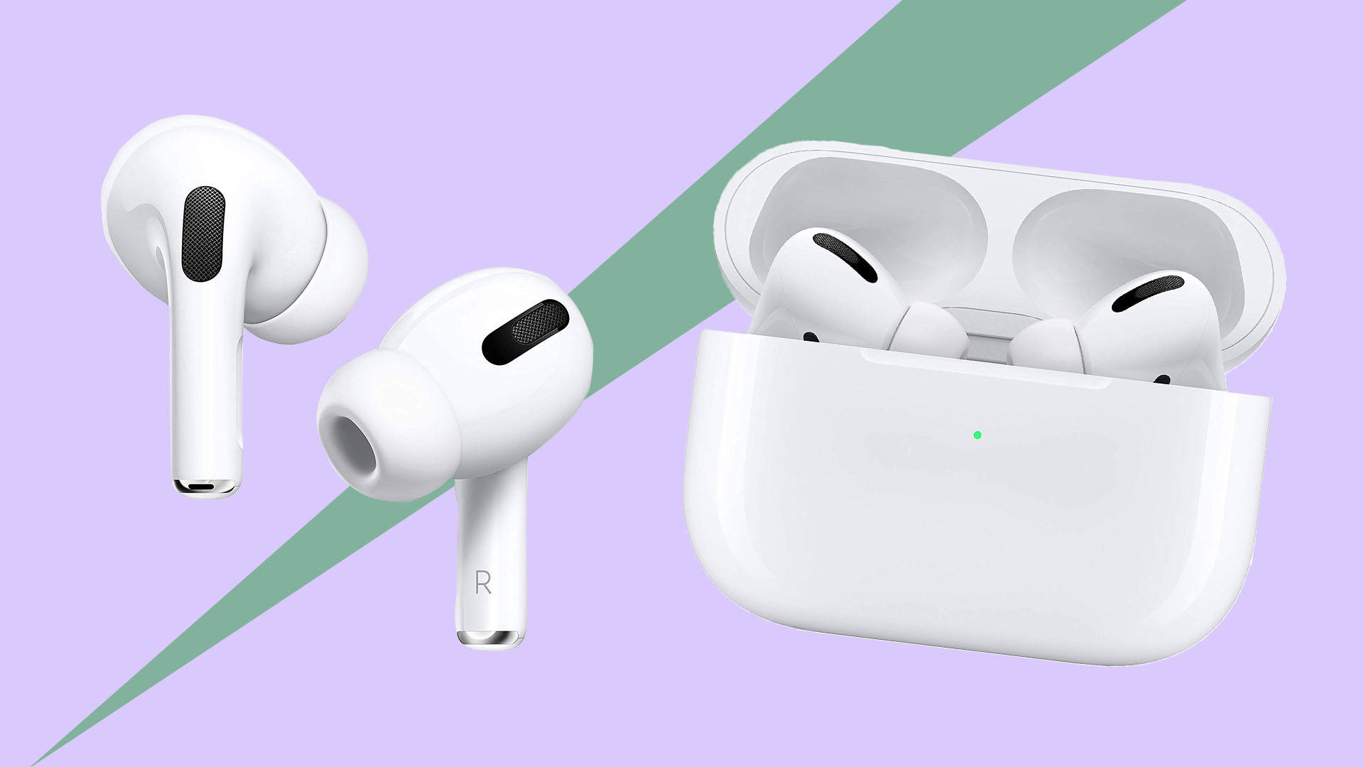 AirPods, purple, teal, Full HD Desktop Wallpaper