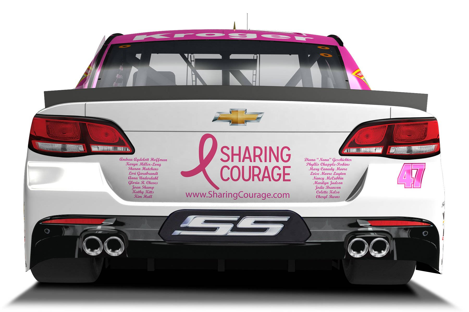 AJ Allmendinger, pink scheme, white NASCAR race car, HD Desktop Wallpaper