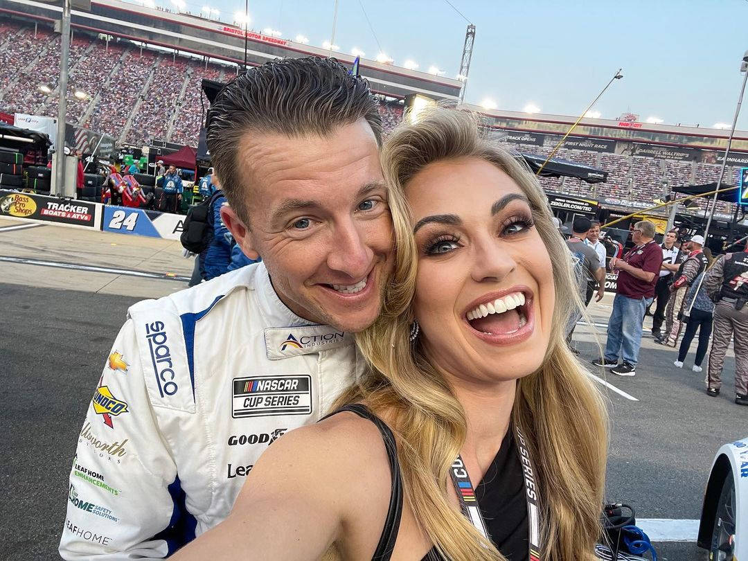 AJ Allmendinger, NASCAR driver, blonde woman, SD Desktop Wallpaper