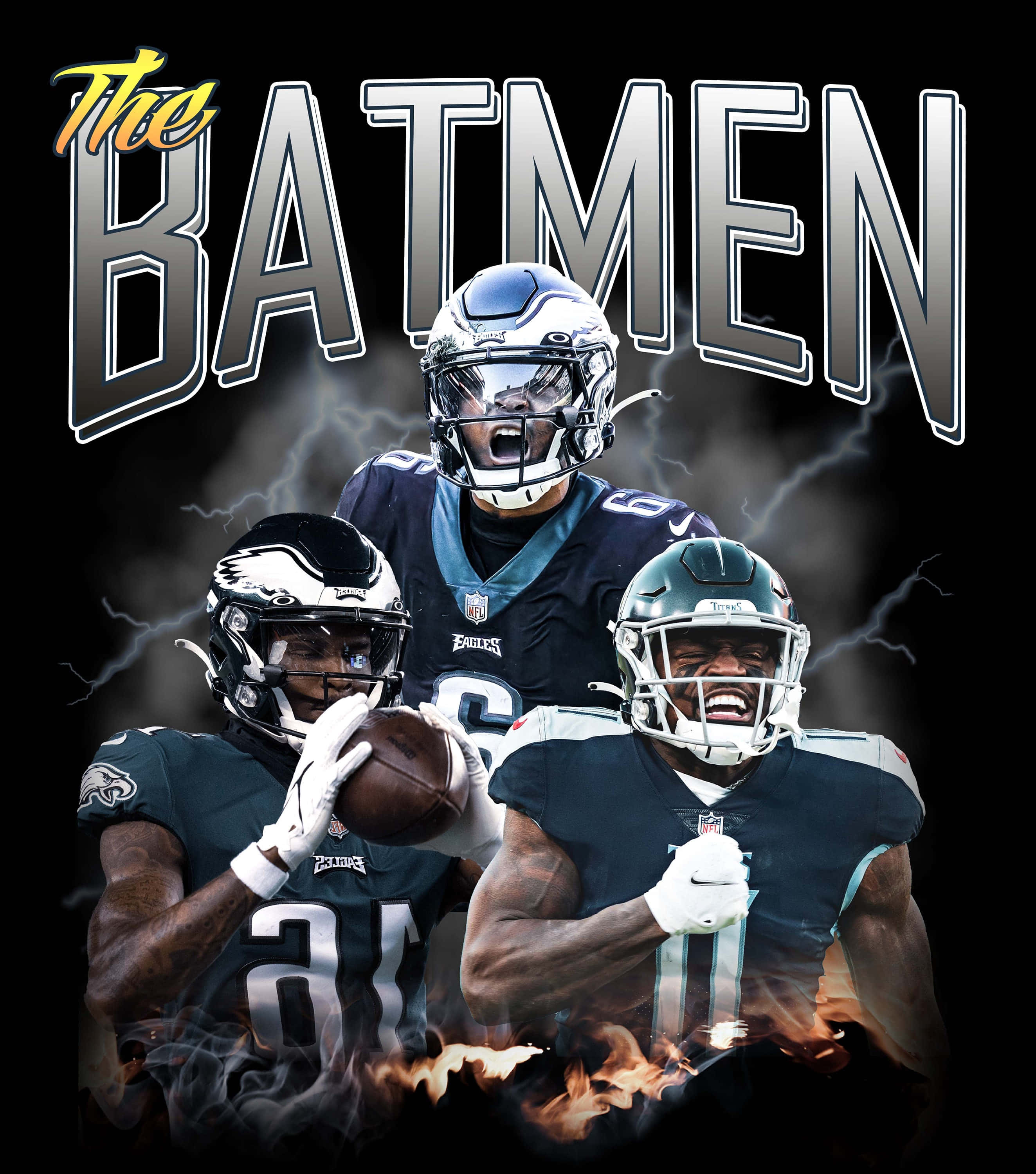AJ Brown, Eagles football players, helmets, 2K Phone Wallpaper