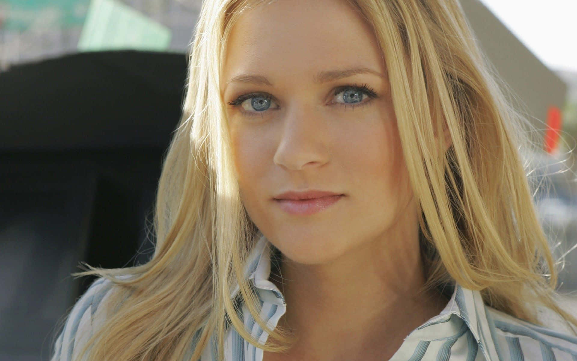 AJ Cook, blonde woman, striking blue eyes, Full HD Desktop Wallpaper