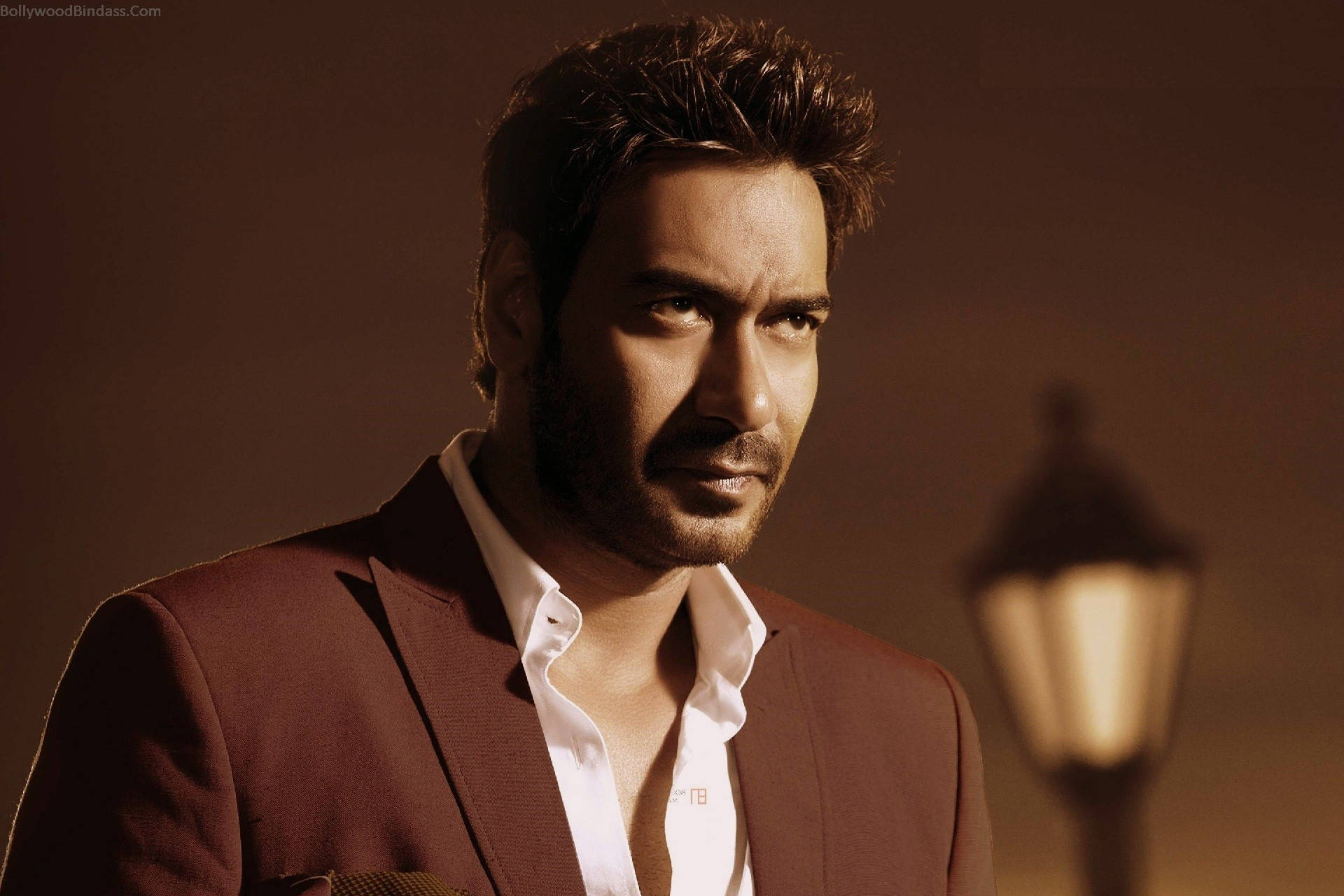 Ajay Devgn, maroon blazer, white shirt, Full HD Desktop Wallpaper