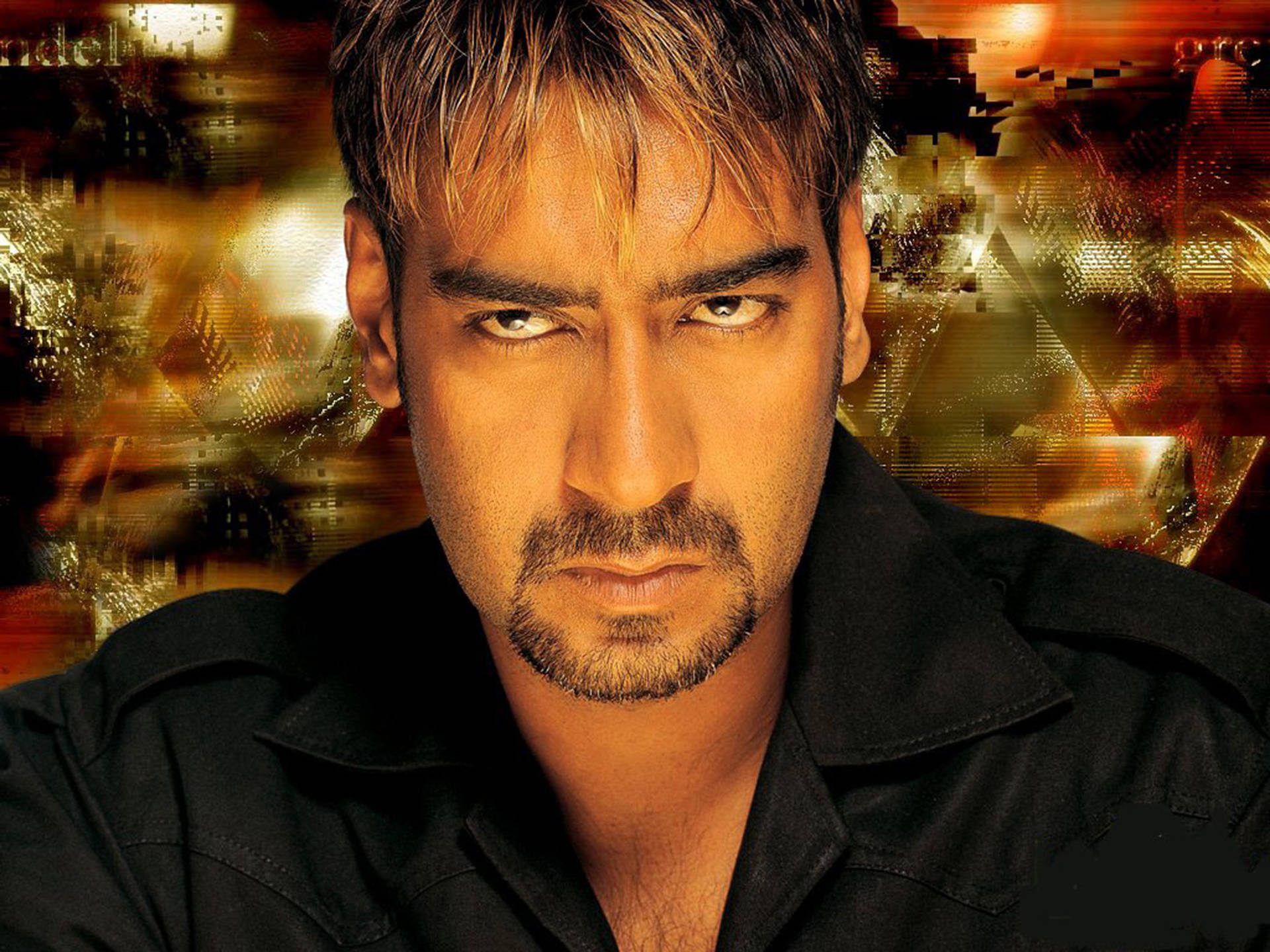 Ajay Devgn, surly face, intense gaze, Full HD Desktop Wallpaper