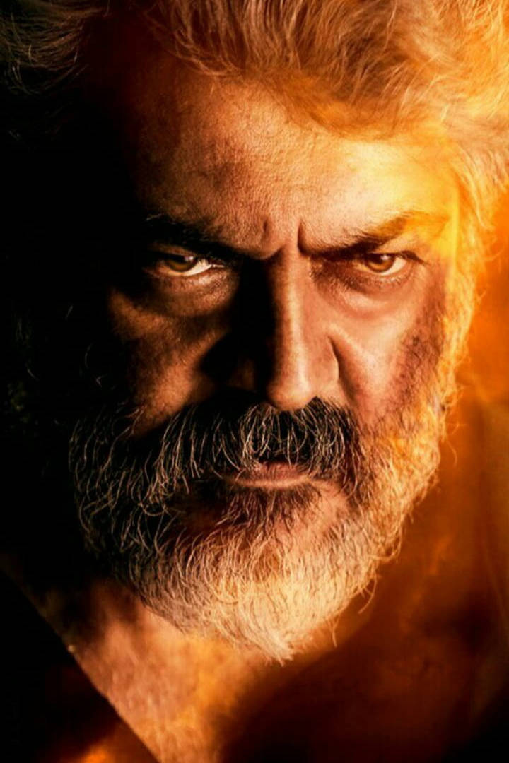 Ajith HD, angry expression, bearded man, SD Phone Wallpaper
