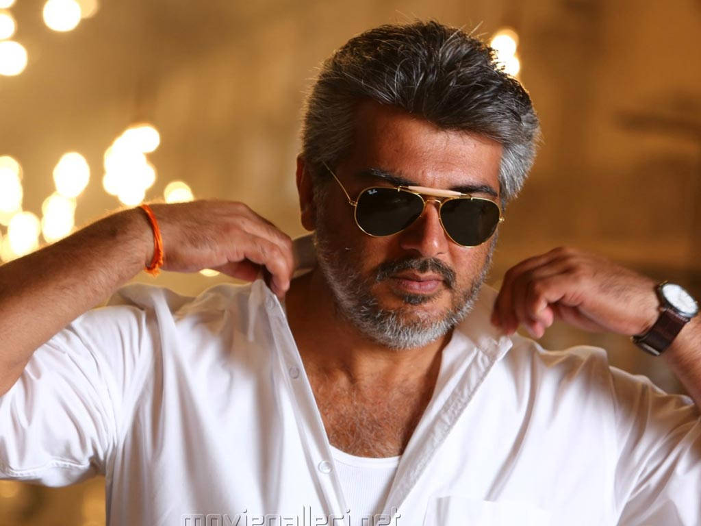Ajith, gray hair, beard, SD Desktop Wallpaper