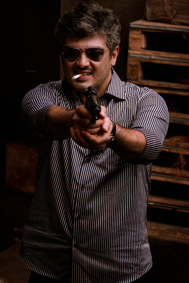 Ajith HD, striped shirt, sunglasses, SD Phone Wallpaper