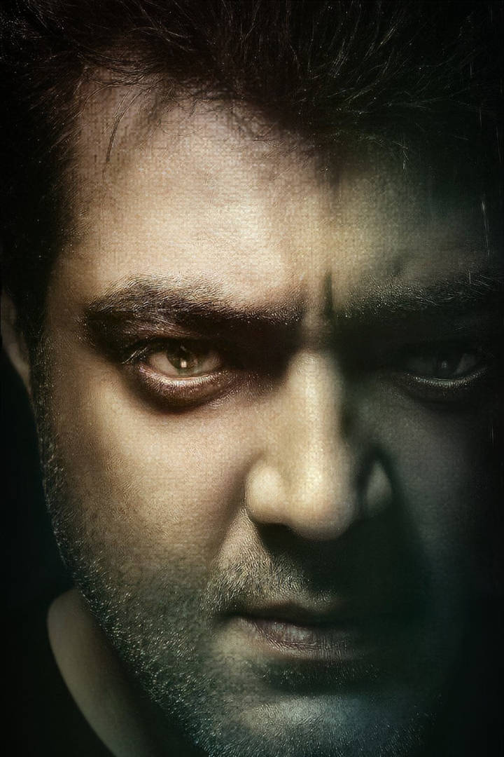 Ajith HD, furrowed brows, dramatic close-up, SD Phone Wallpaper