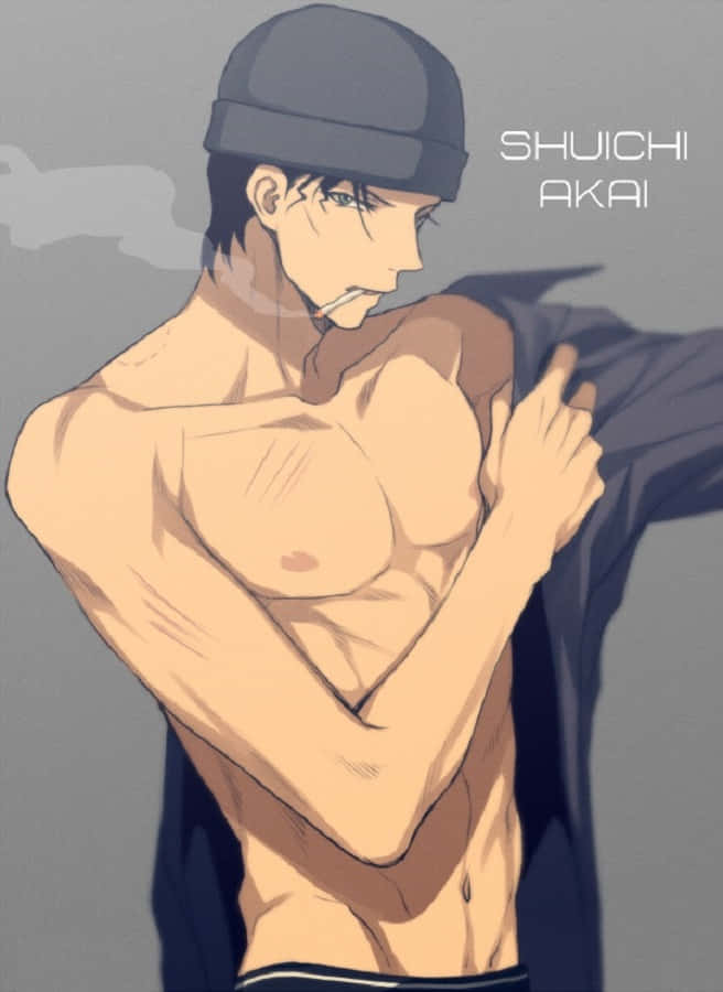 Shuichi Akai, anime man, cap, SD Phone Wallpaper