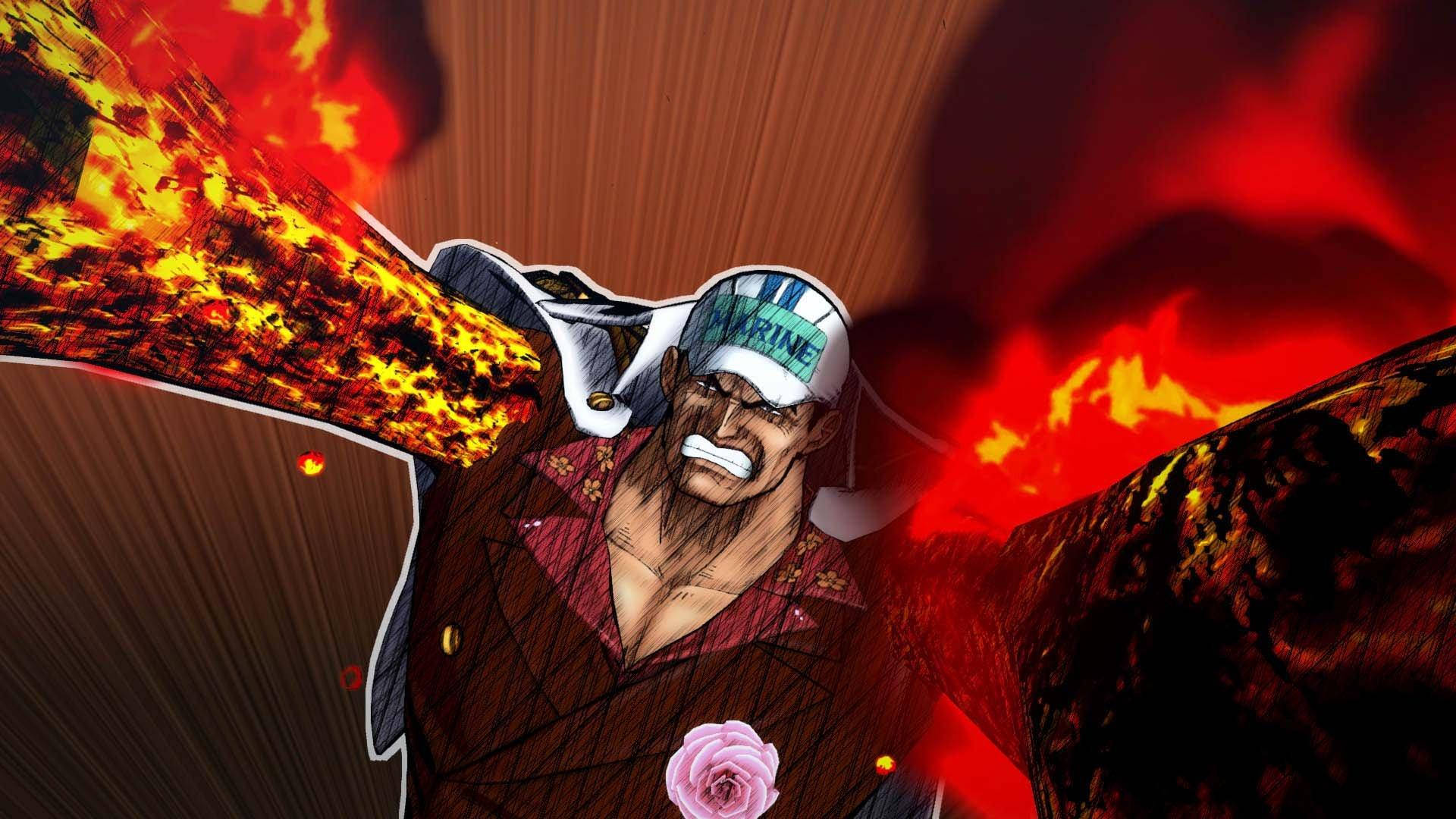 Akainu, white hat, red coat, Full HD Desktop Wallpaper