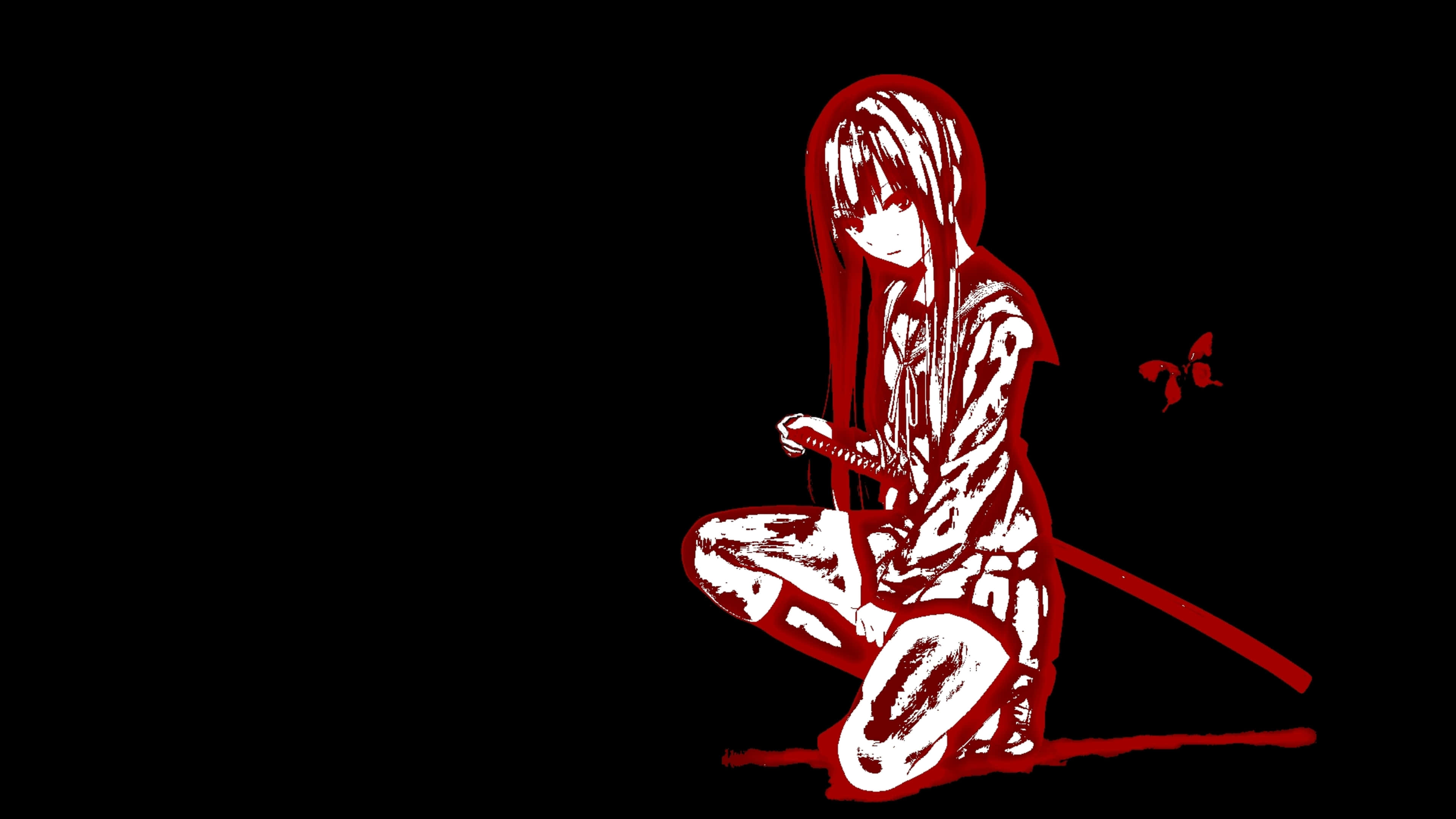 Akame Ga Kill, 4K, red and white anime girl, 4K Desktop Wallpaper