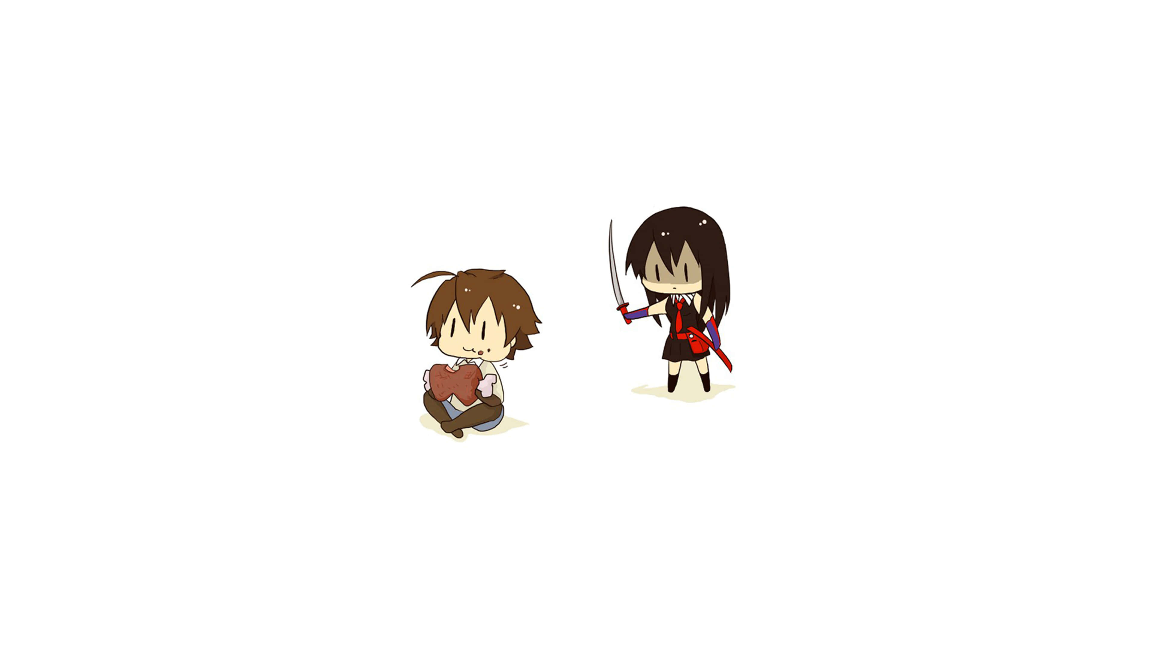 Akame Ga Kill, 4K, chibi anime characters, 4K Desktop Wallpaper