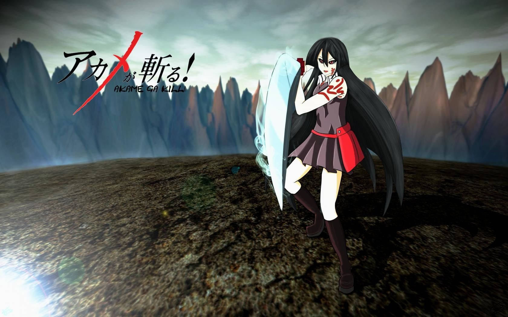 Akame Ga Kill, Akame, glowing sword, HD Desktop Wallpaper