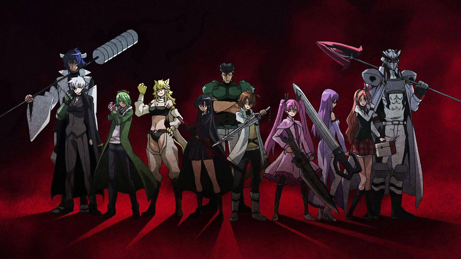 Akame Ga Kill, characters, red, Full HD Desktop Wallpaper