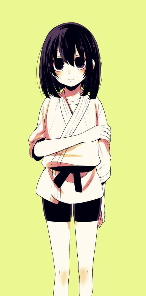 Akane Awakusu, short black hair, large eyes, SD Phone Wallpaper