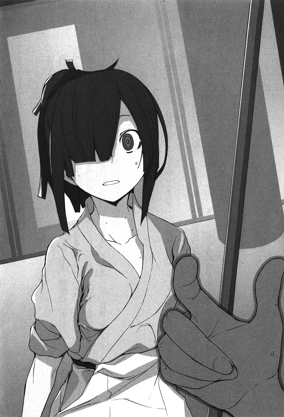Akane Awakusu, black and white, anime girl, HD Phone Wallpaper