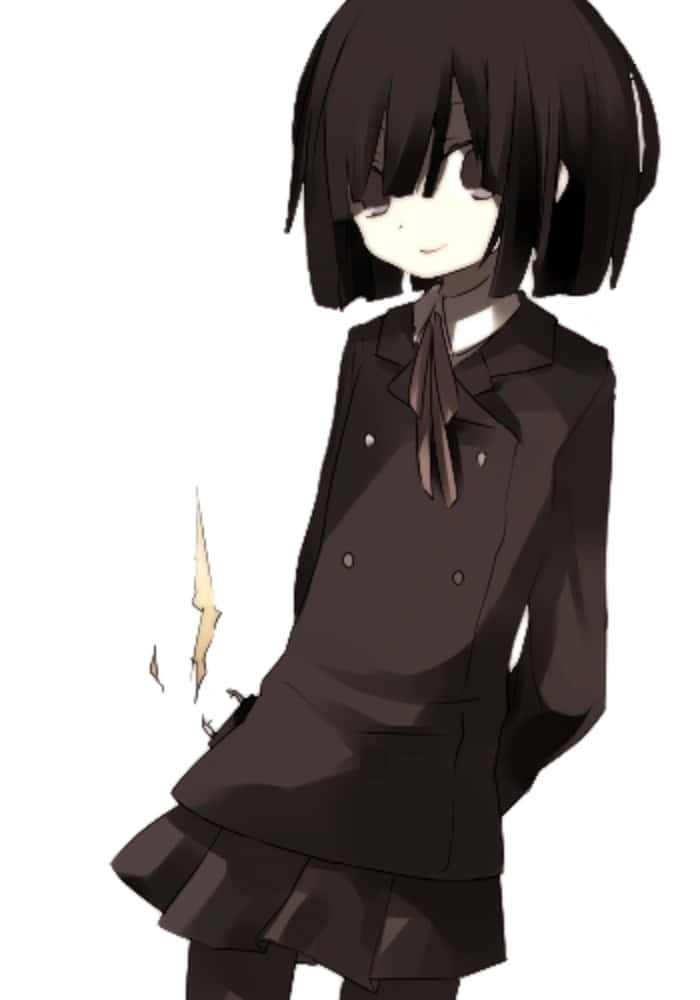 Akane Awakusu, brown school uniform, dark-haired, SD Phone Wallpaper