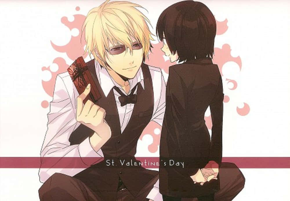 Akane Awakusu, blonde anime boy, suit, SD Desktop Wallpaper