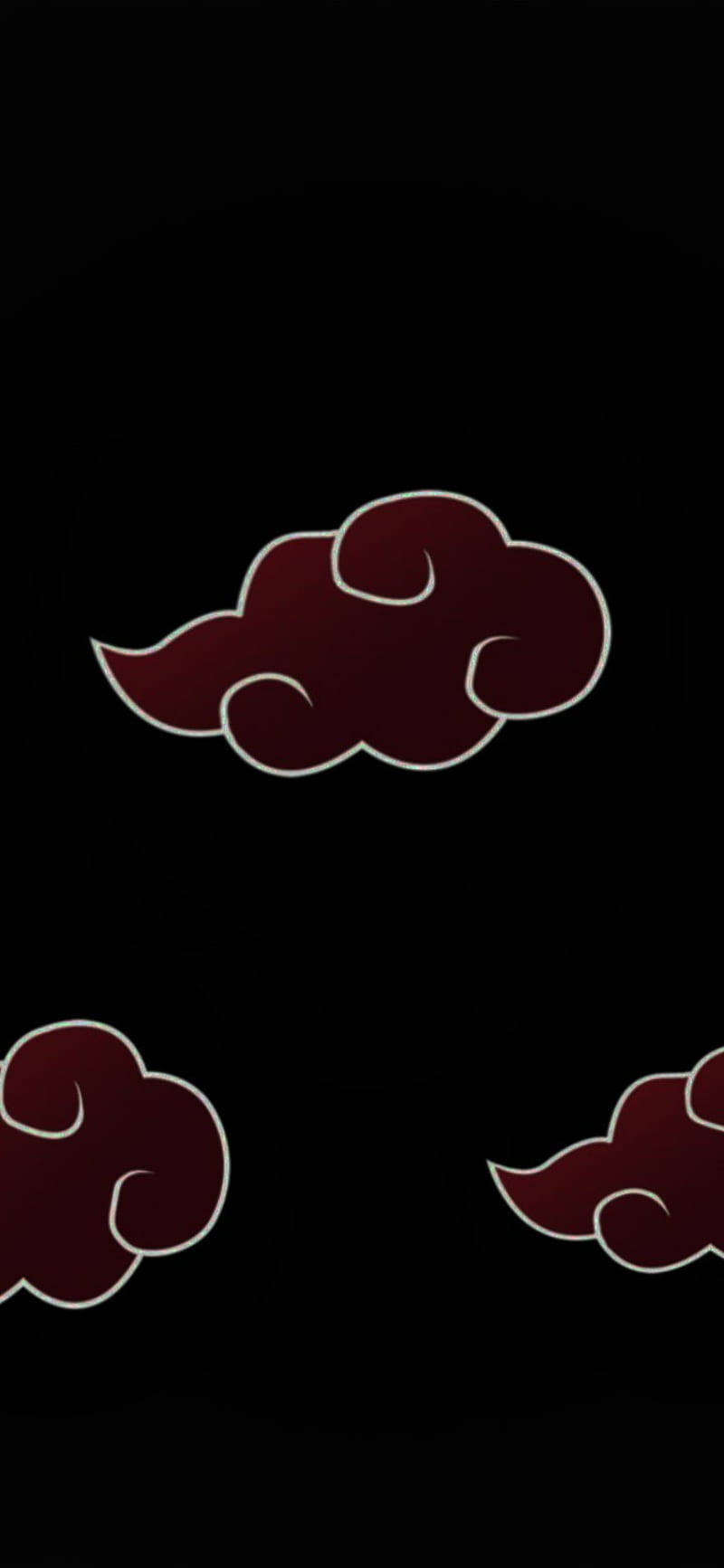 Akatsuki Cloud iPhone, dark red, white outlines, HD Phone Wallpaper