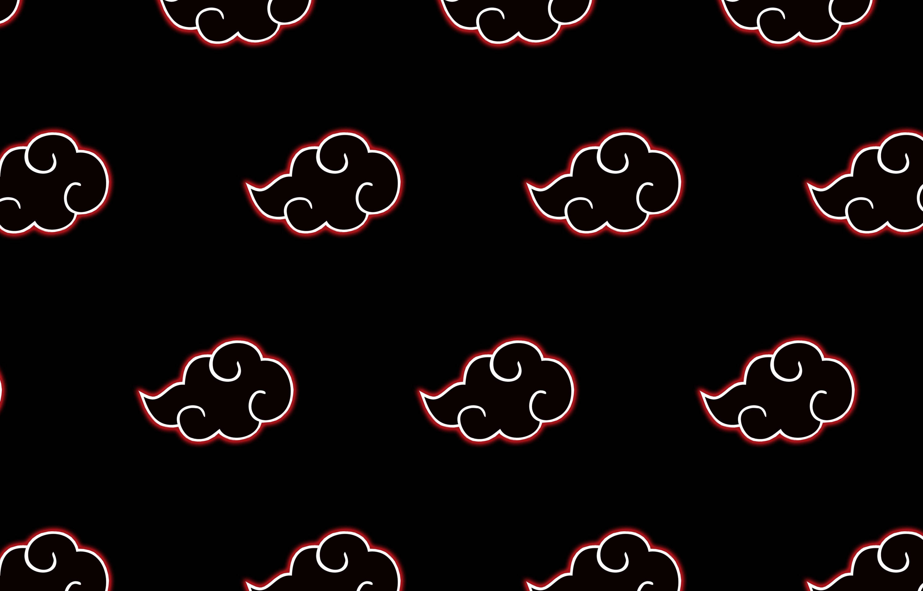 Akatsuki Cloud iPhone, black background, dark clouds, 2K Desktop Wallpaper