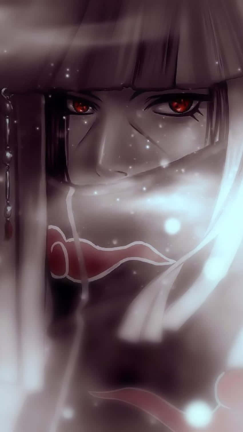 Akatsuki Hat, glowing red eyes, red cloud symbol, HD Phone Wallpaper