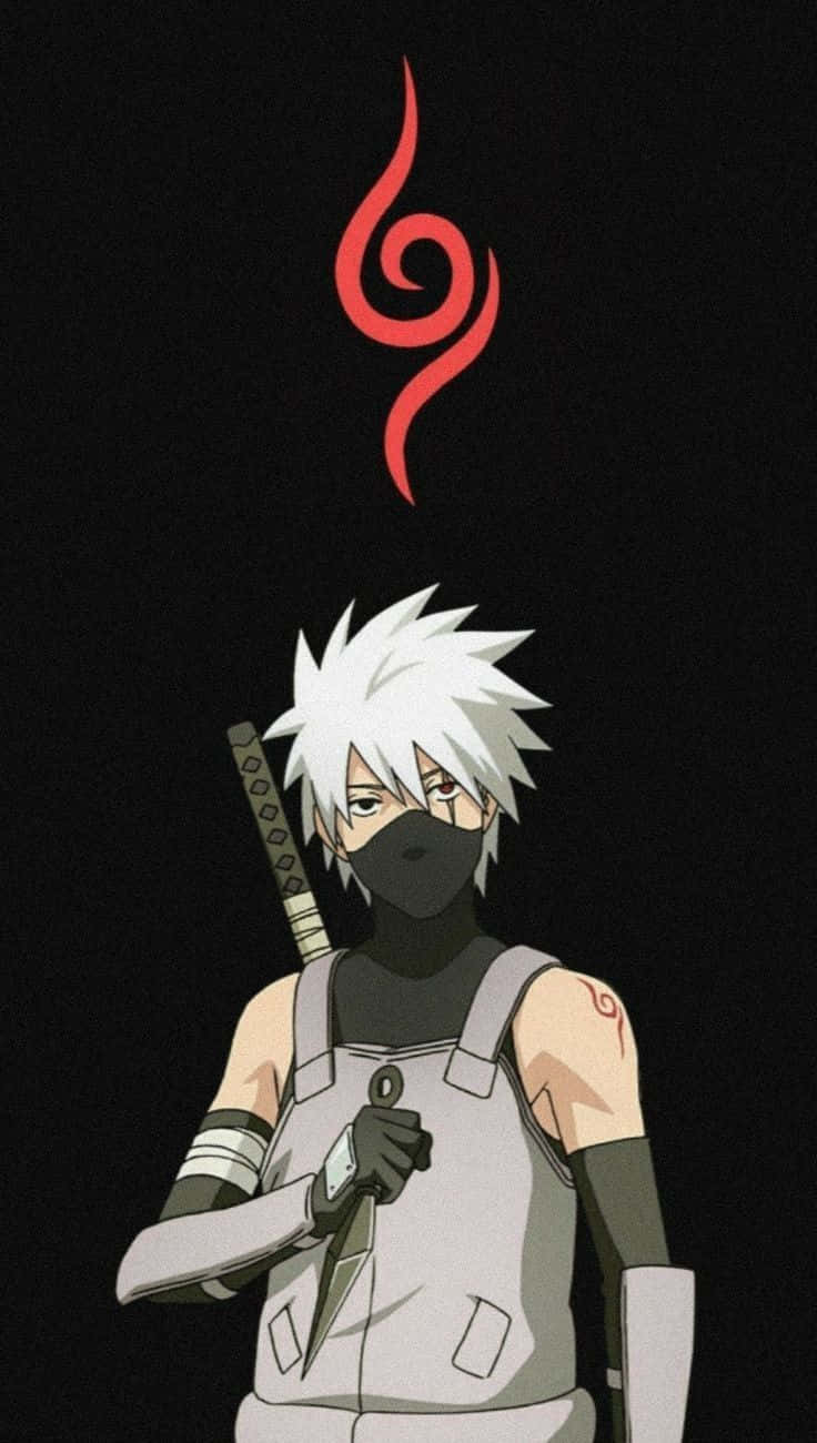 Akatsuki Kakashi, white spiky hair, kunai, HD Phone Wallpaper