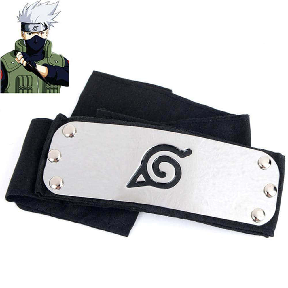 Akatsuki Kakashi, silver metal headband, black spiral emblem, SD Desktop Wallpaper