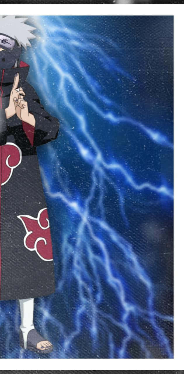 Akatsuki Kakashi, white hair, red cloud cloak, HD Phone Wallpaper