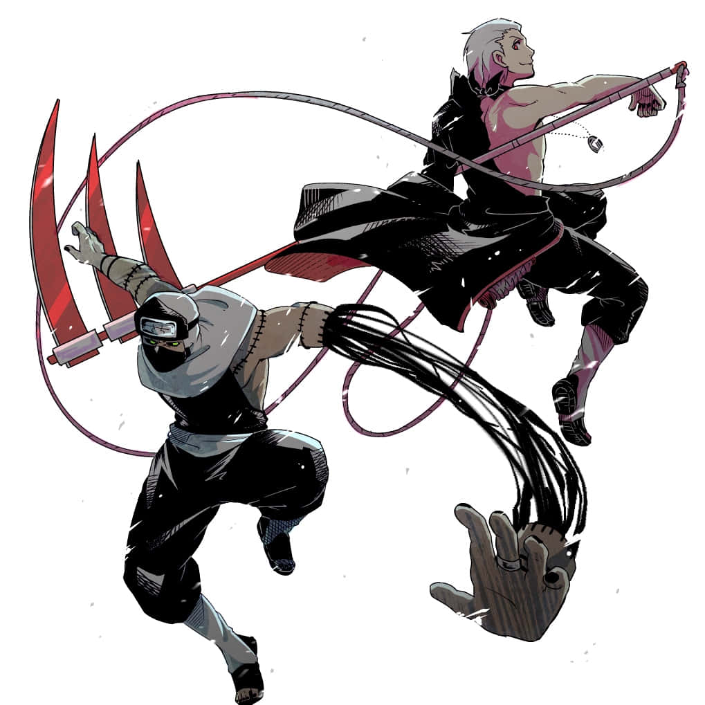 Akatsuki Kakuzu, red scythes, black ropes, SD Desktop Wallpaper