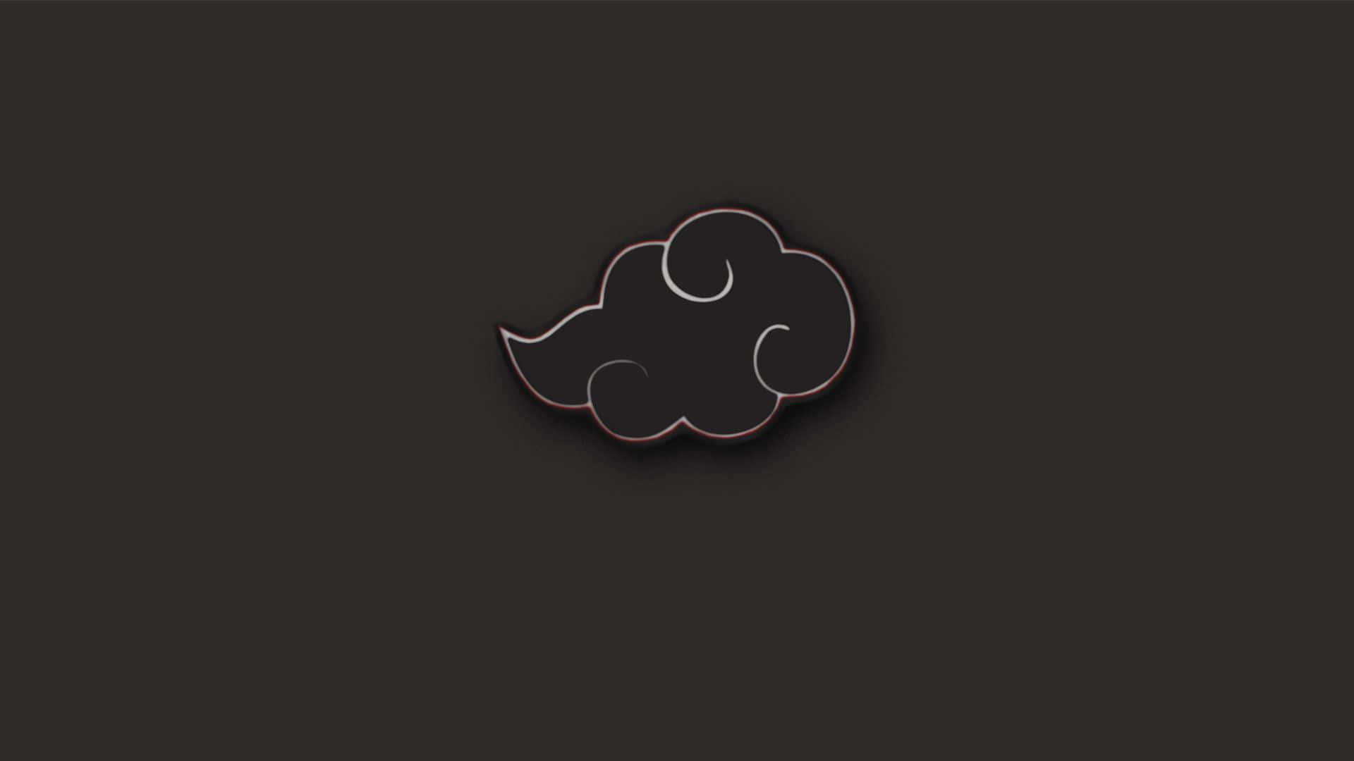 Akatsuki Laptop, black cloud emblem, white crescent moon, Full HD Desktop Wallpaper