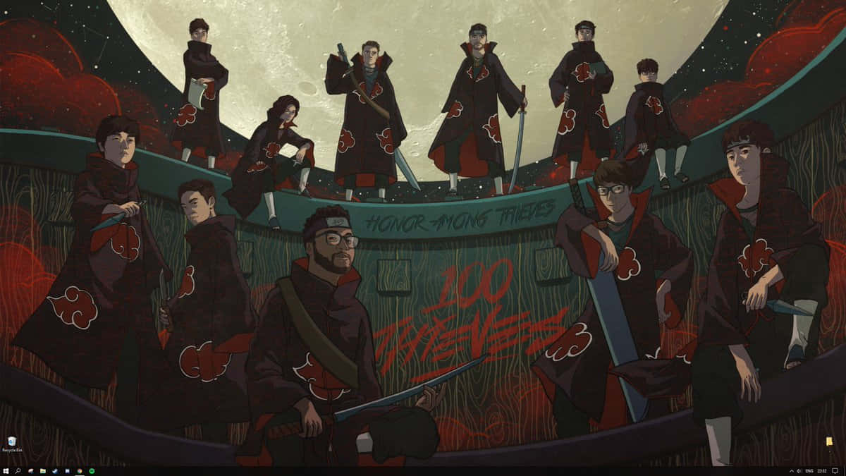 100 Thieves, Akatsuki, black cloaks, SD Desktop Wallpaper