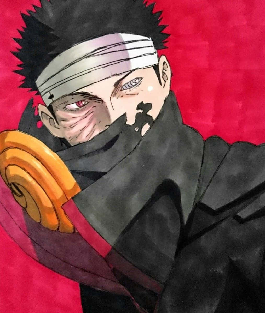 Akatsuki mask, anime warrior, spiky black hair, SD Phone Wallpaper