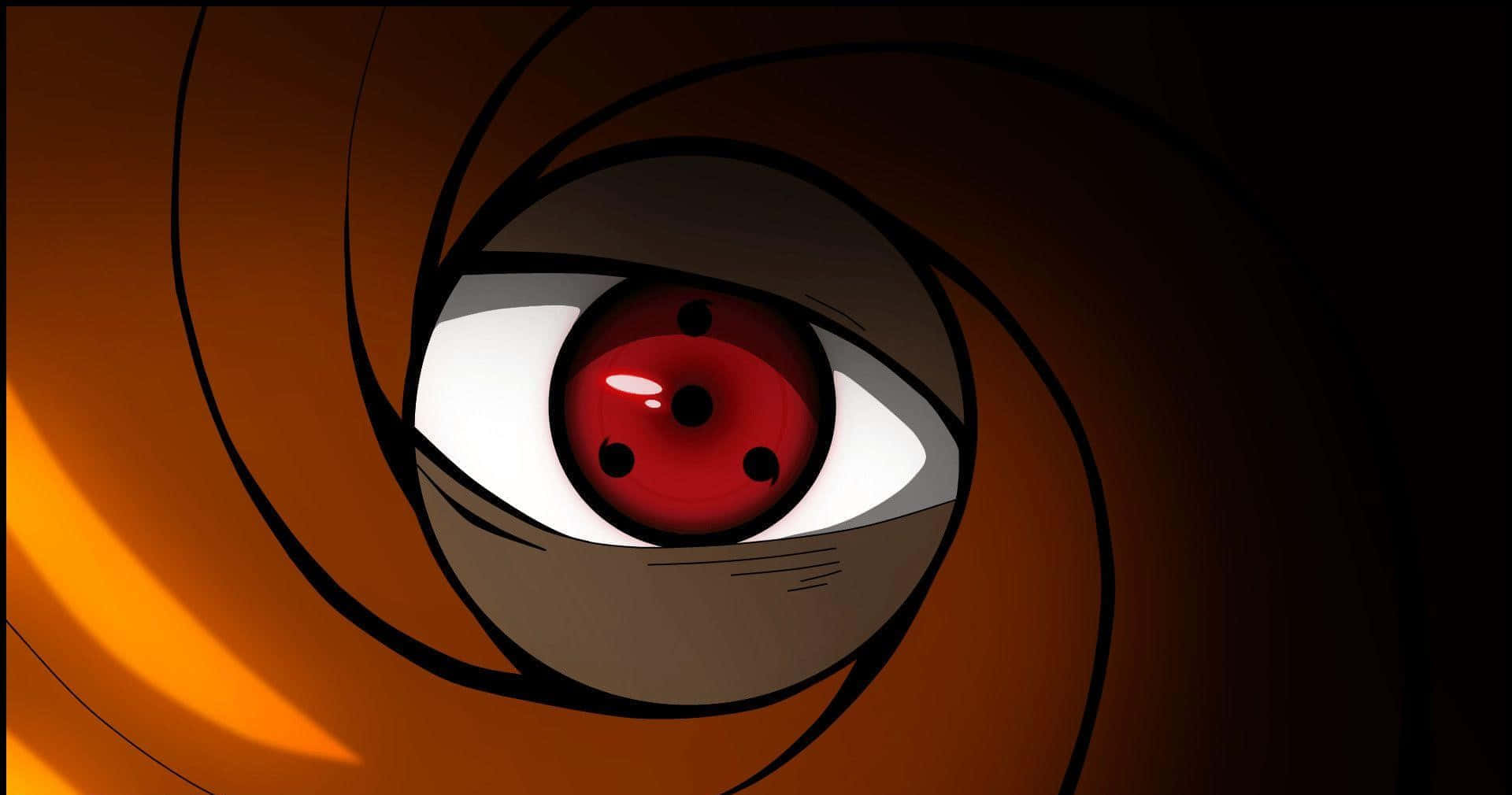 Akatsuki Mask, red anime eye, three black tomoe swirls, Full HD Desktop Wallpaper
