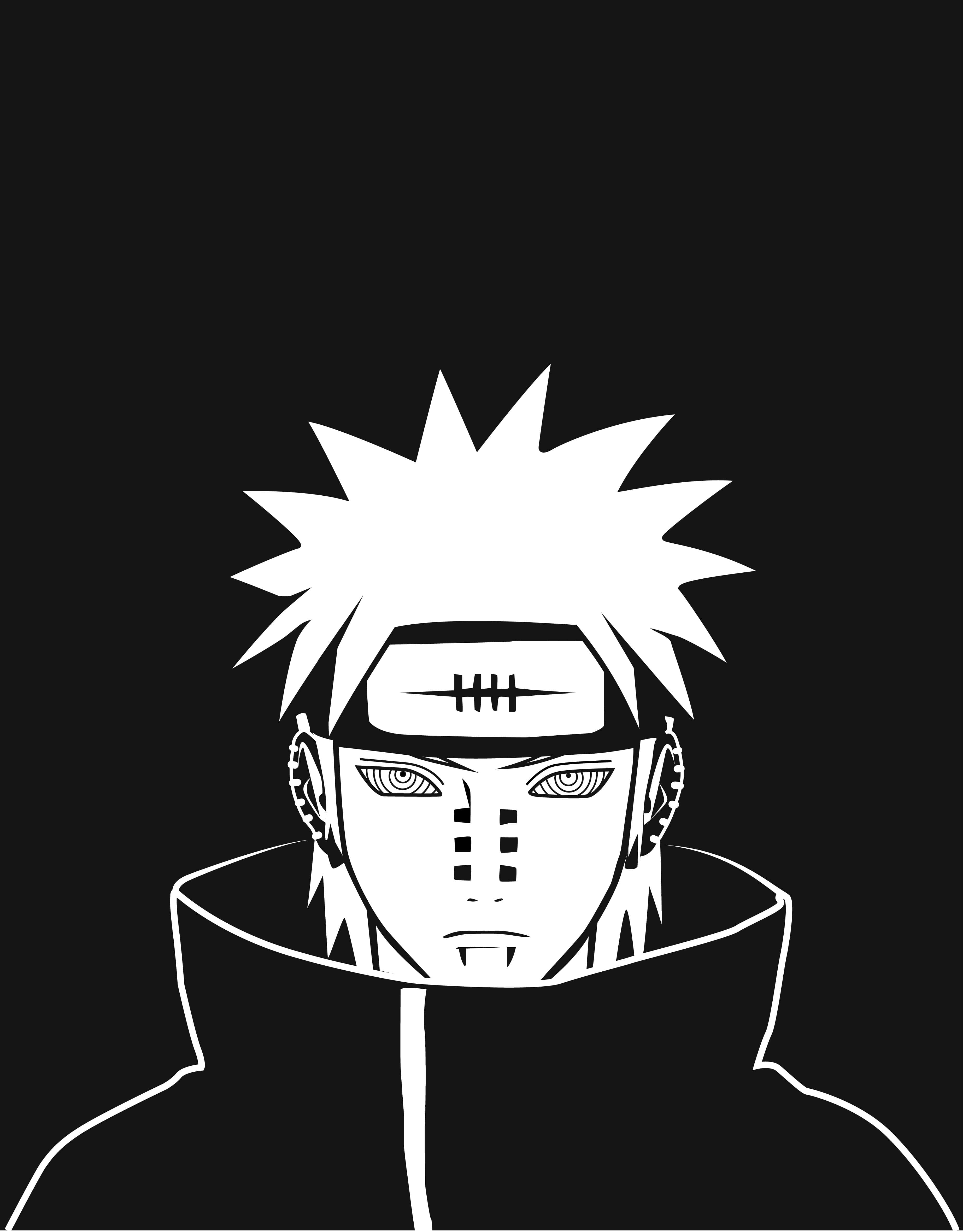Akatsuki Ninja, spiky-haired anime character, headband, 4K Phone Wallpaper