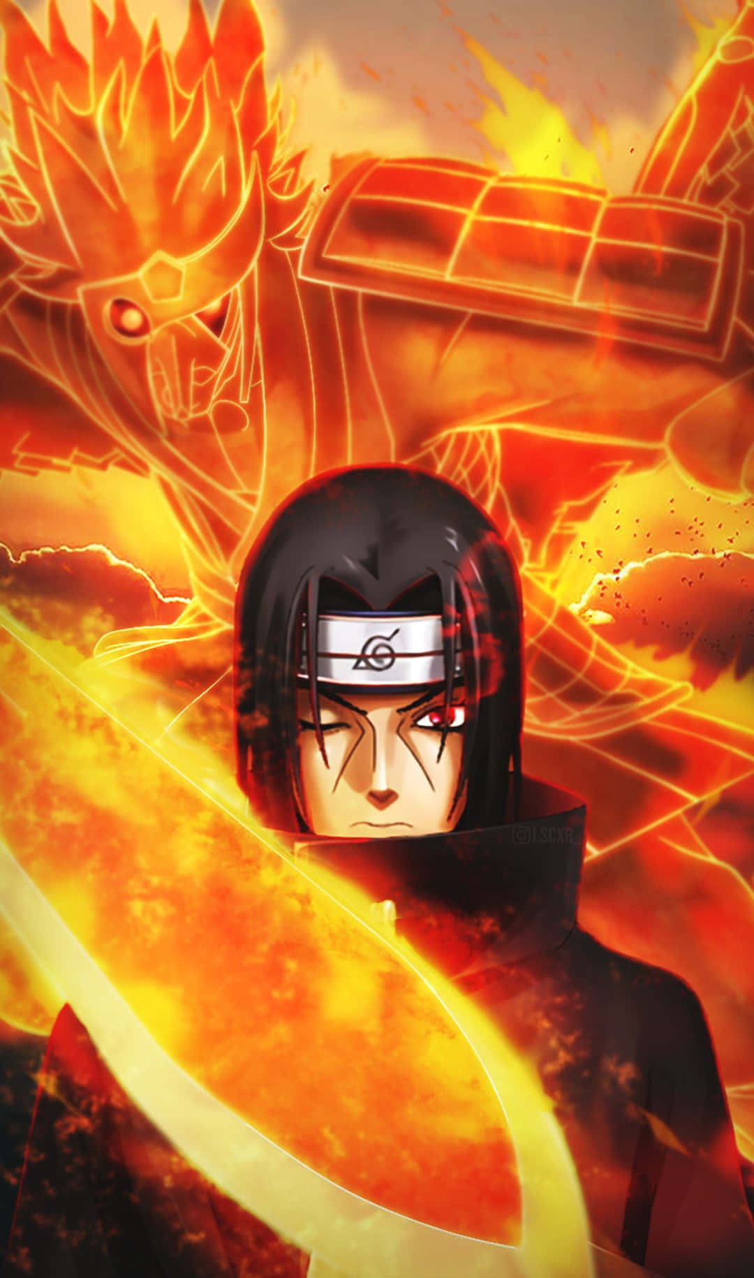 Akatsuki, red eyes, black hair, HD Phone Wallpaper