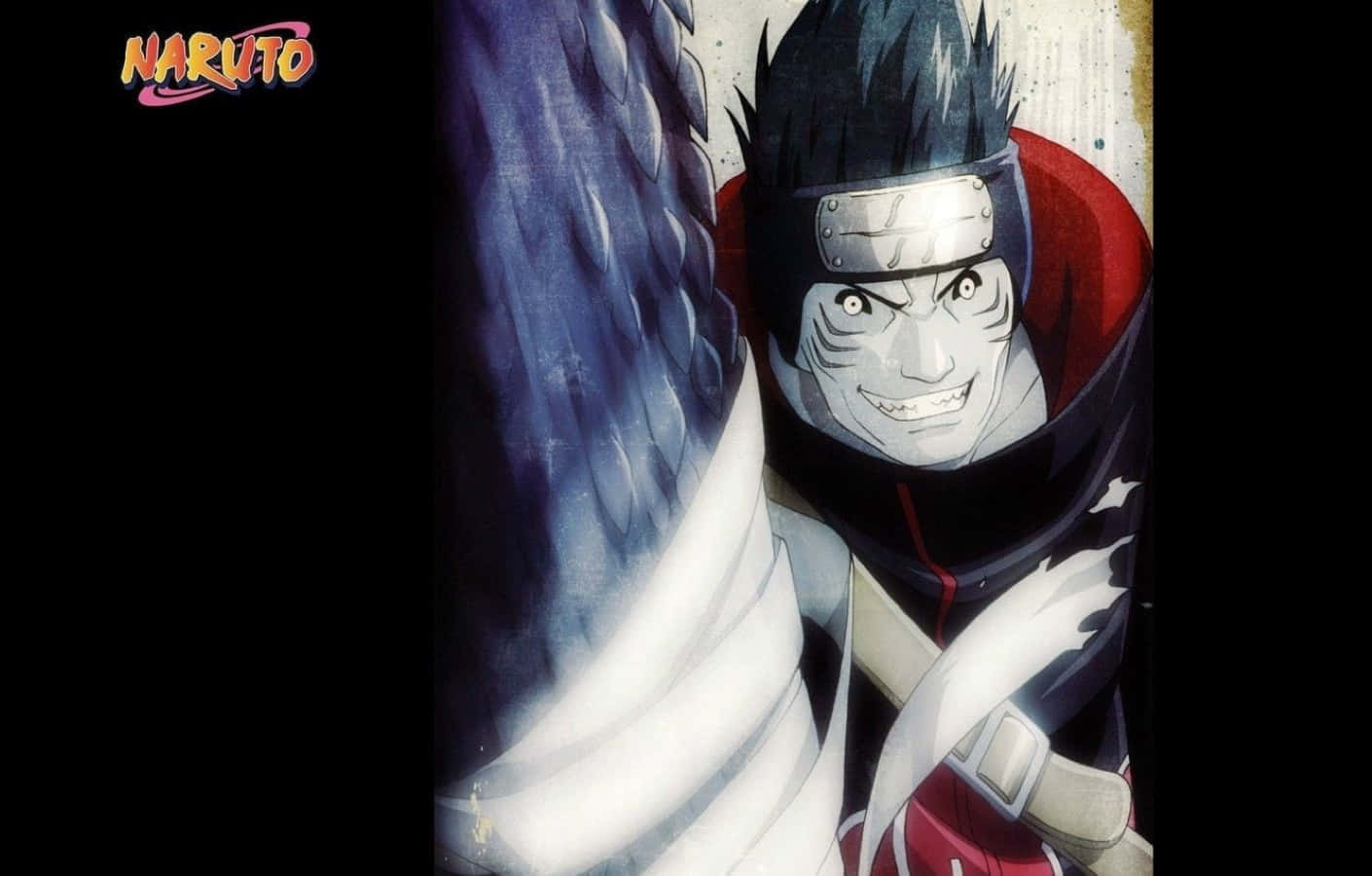 Akatsuki Ninja, spiky black hair, tiger-striped face, HD Desktop Wallpaper