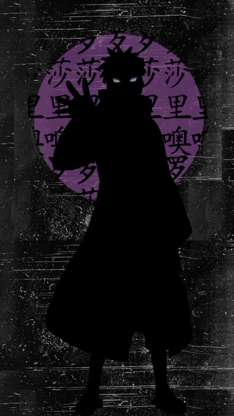 Akatsuki Ninja, purple circular emblem, Japanese characters, HD Phone Wallpaper