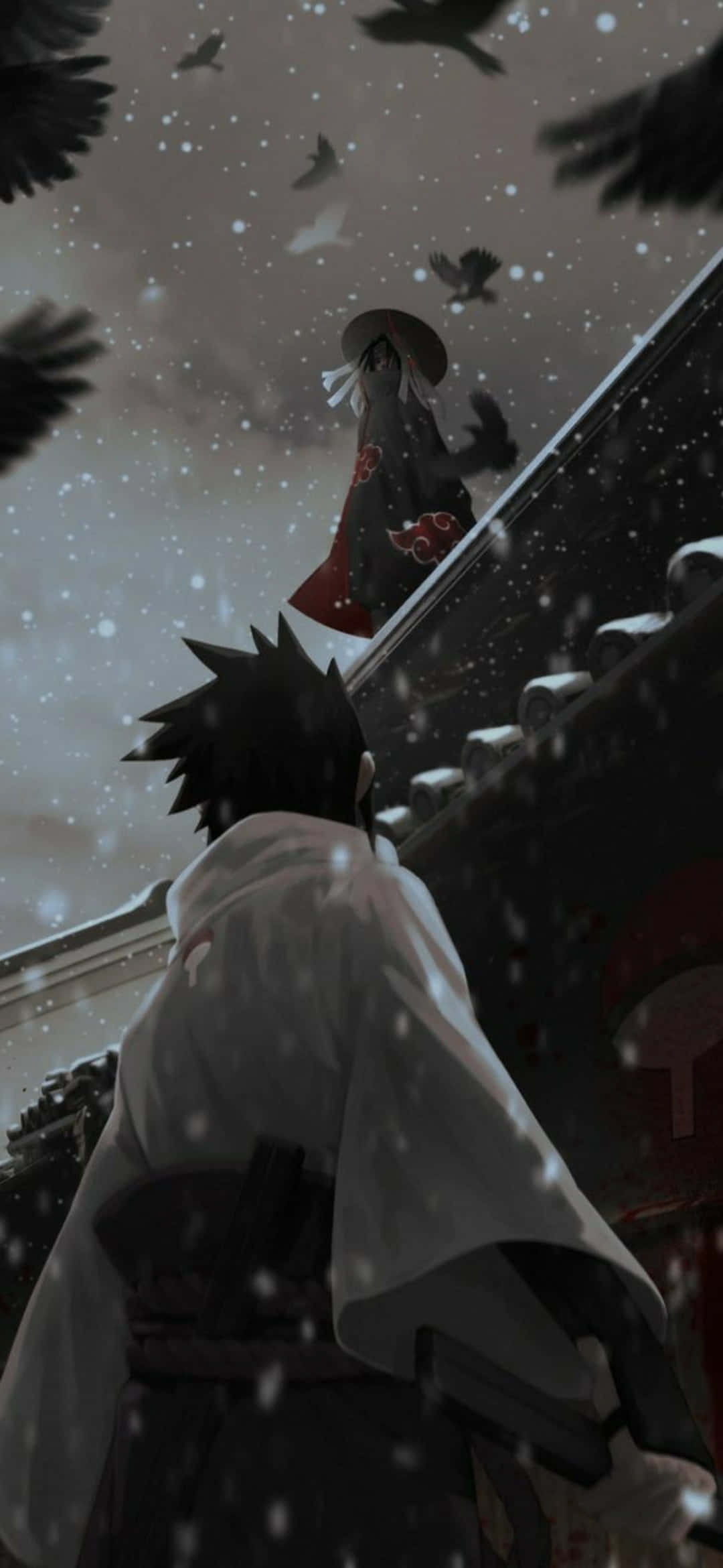 Akatsuki, spiky-haired ninja, white robe, Full HD Phone Wallpaper