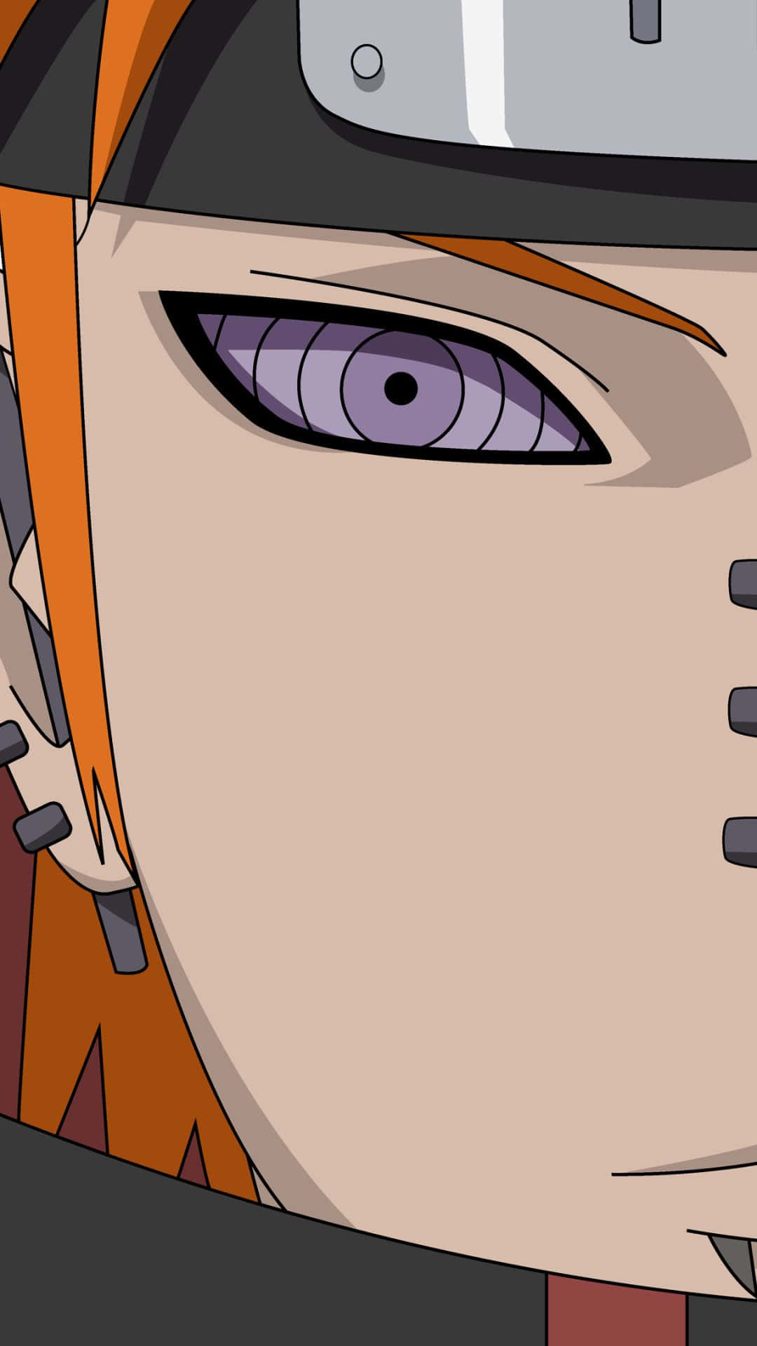 Akatsuki Pain, purple eye, spiral pattern, Full HD Phone Wallpaper
