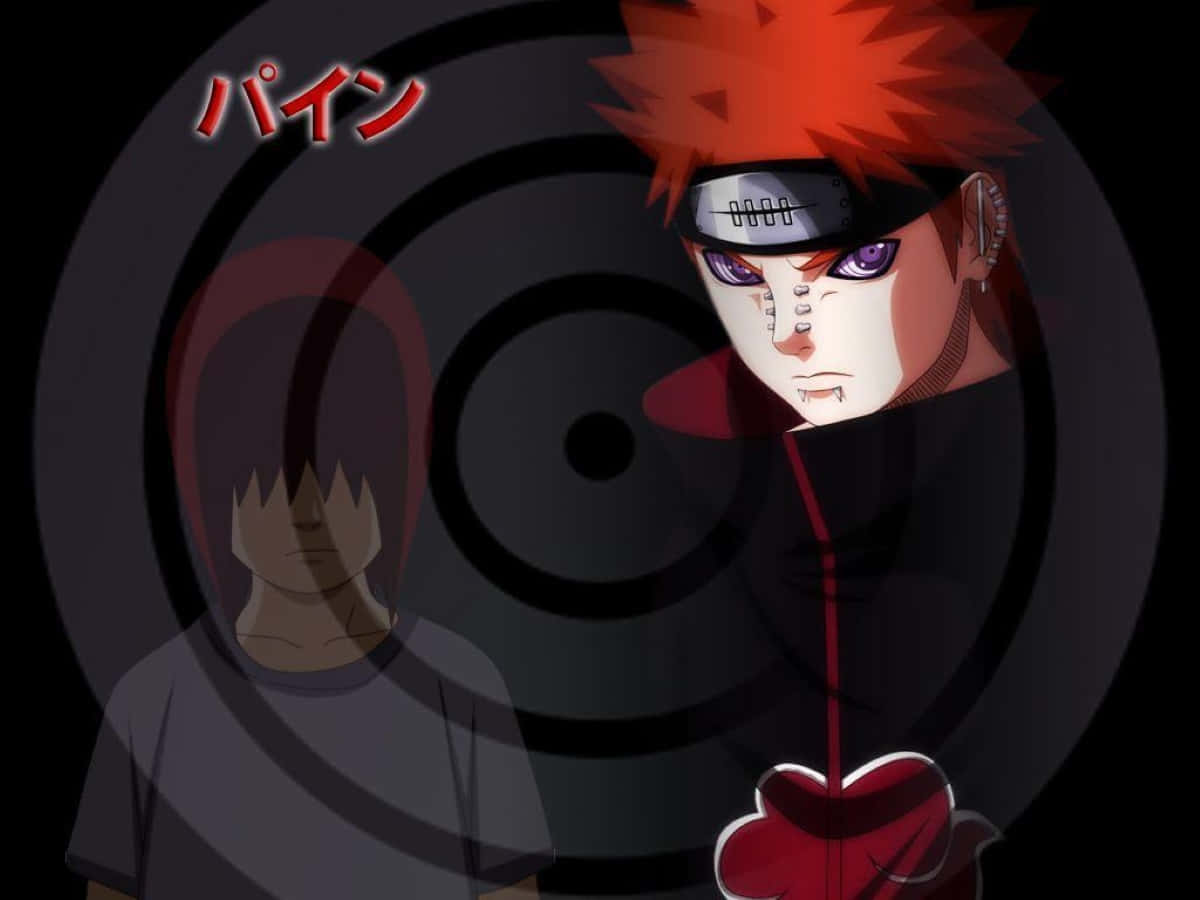 Akatsuki Pain, red spiky hair, purple eyes, SD Desktop Wallpaper